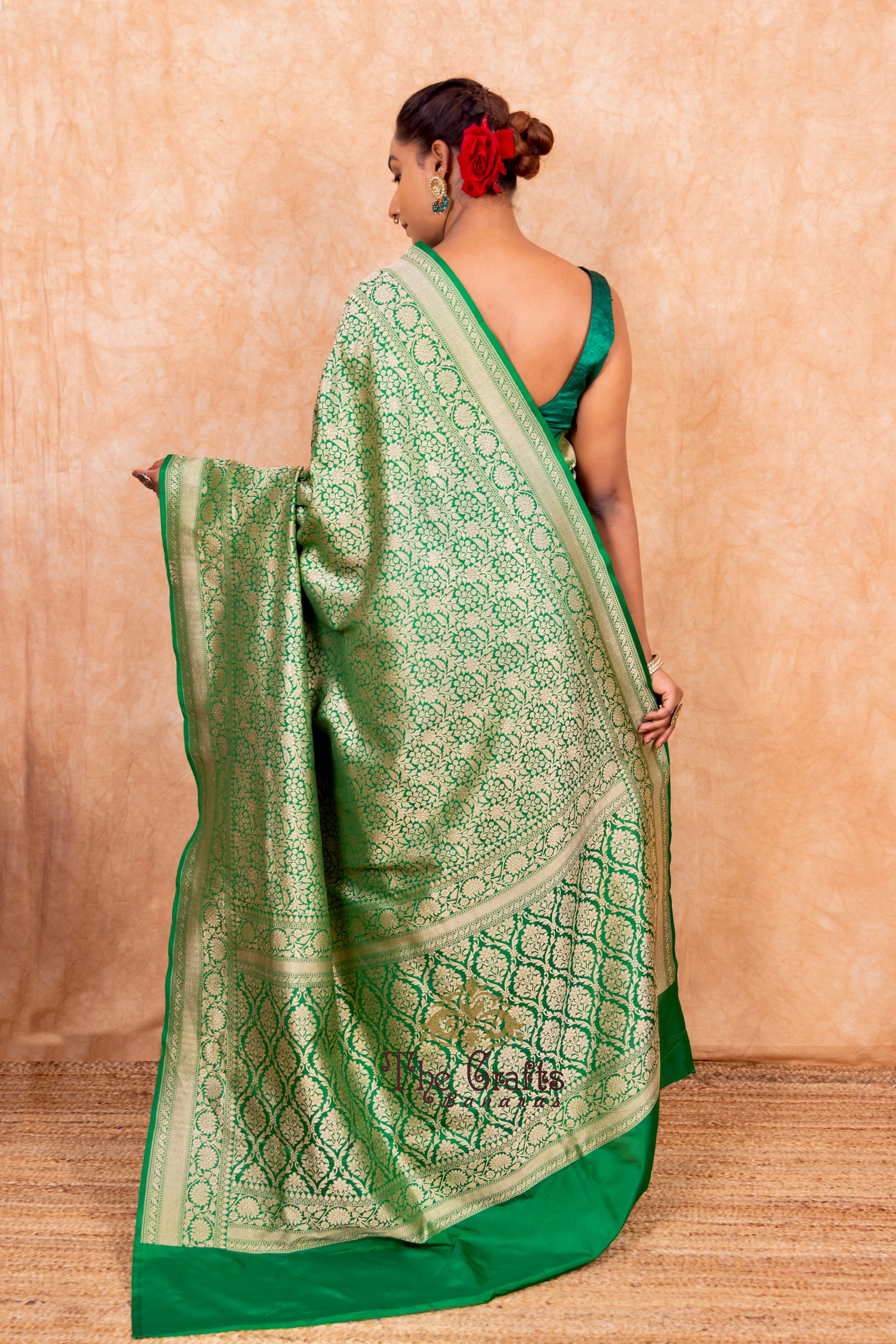 Pure Katan Silk Handloom Banarasi Saree - Tanchui Brocade Meena