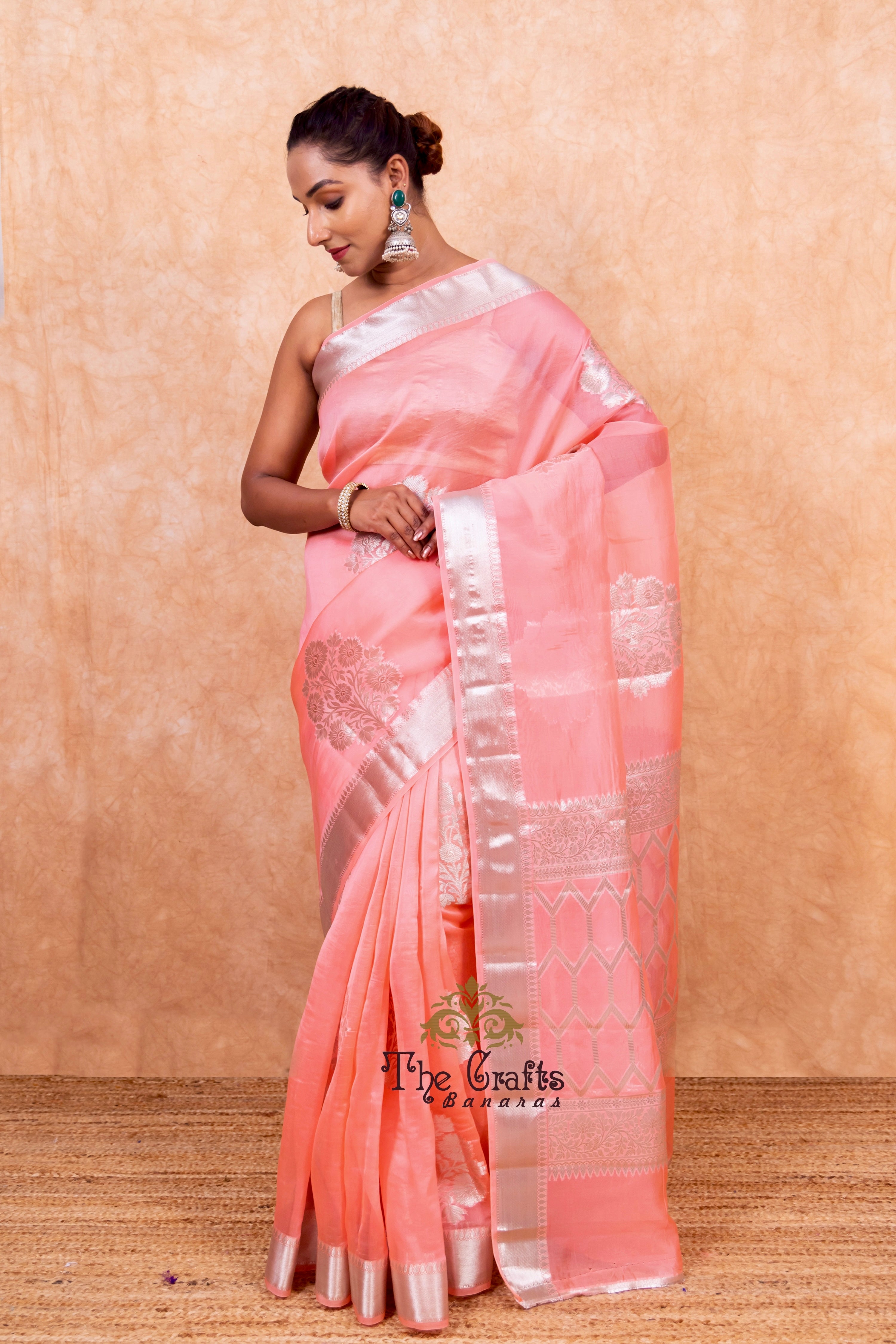 Pure Kora Silk Handloom Banarasi Saree