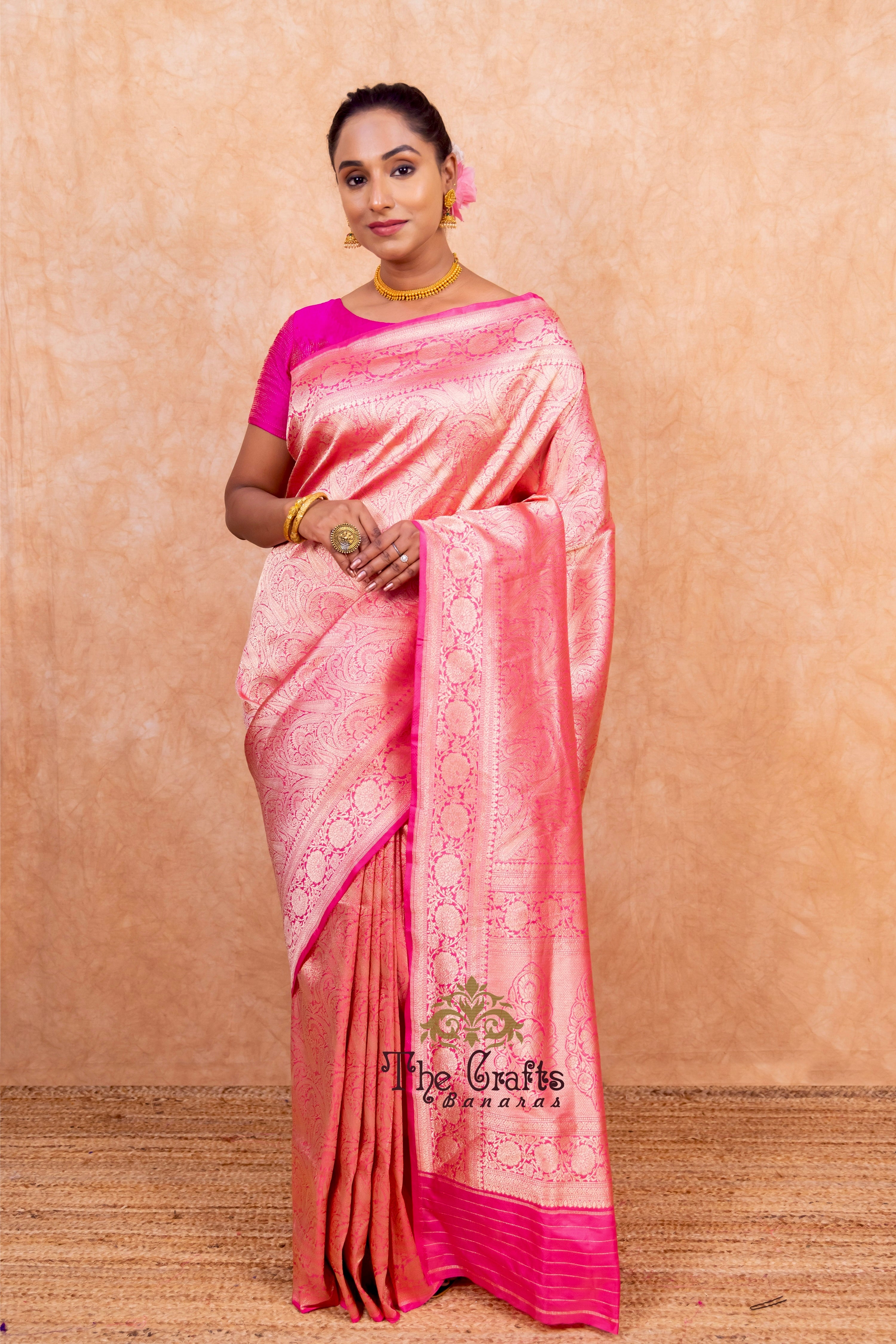 Pure Katan Silk Handloom Banarasi Saree - Tanchui Brocade