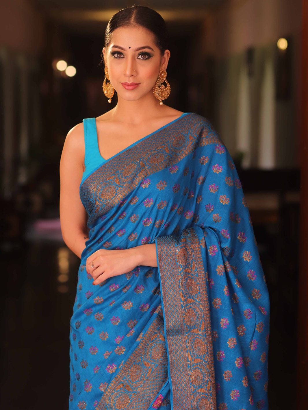 Pure Khaddi Chiffon Banarasi Saree