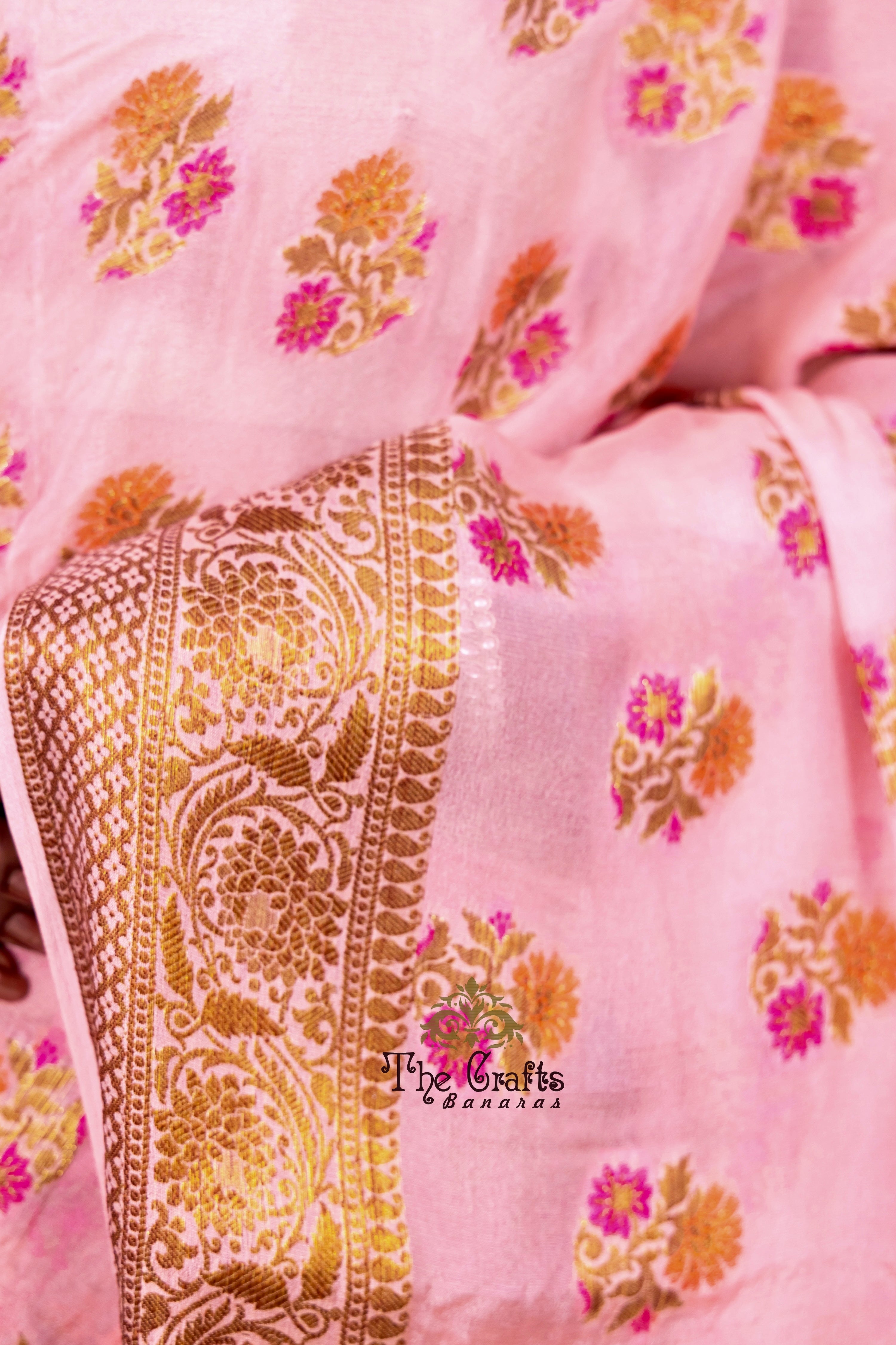 Pure Khaddi Chiffon Banarasi Saree