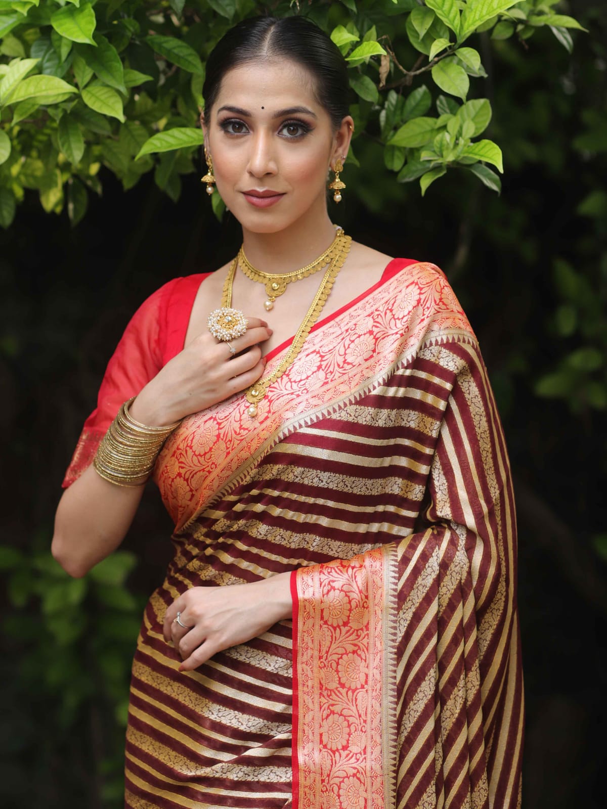 Pure Khaddi Chiffon Banarasi Saree