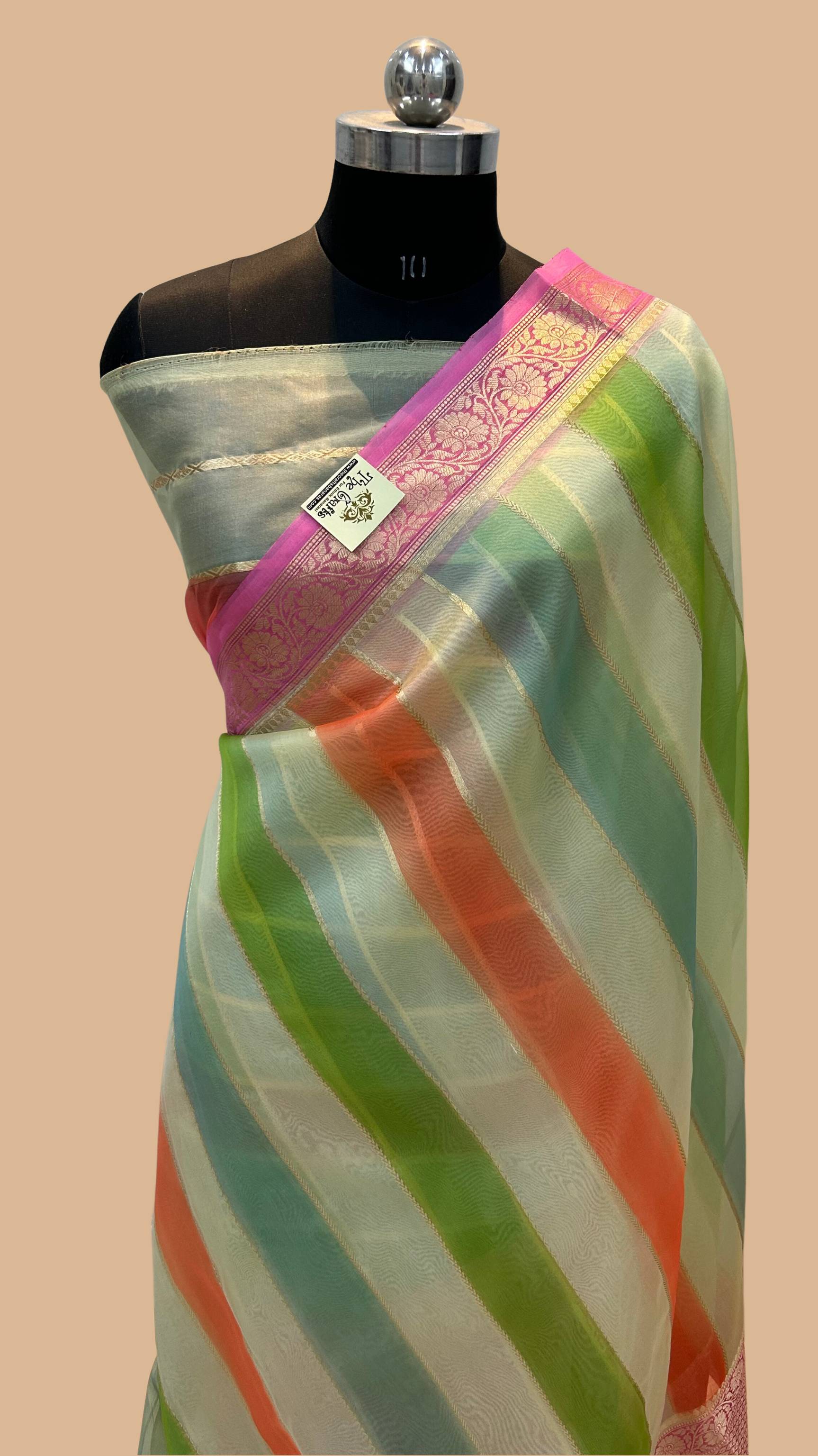 Pure Kora Silk Handloom Banarasi Saree