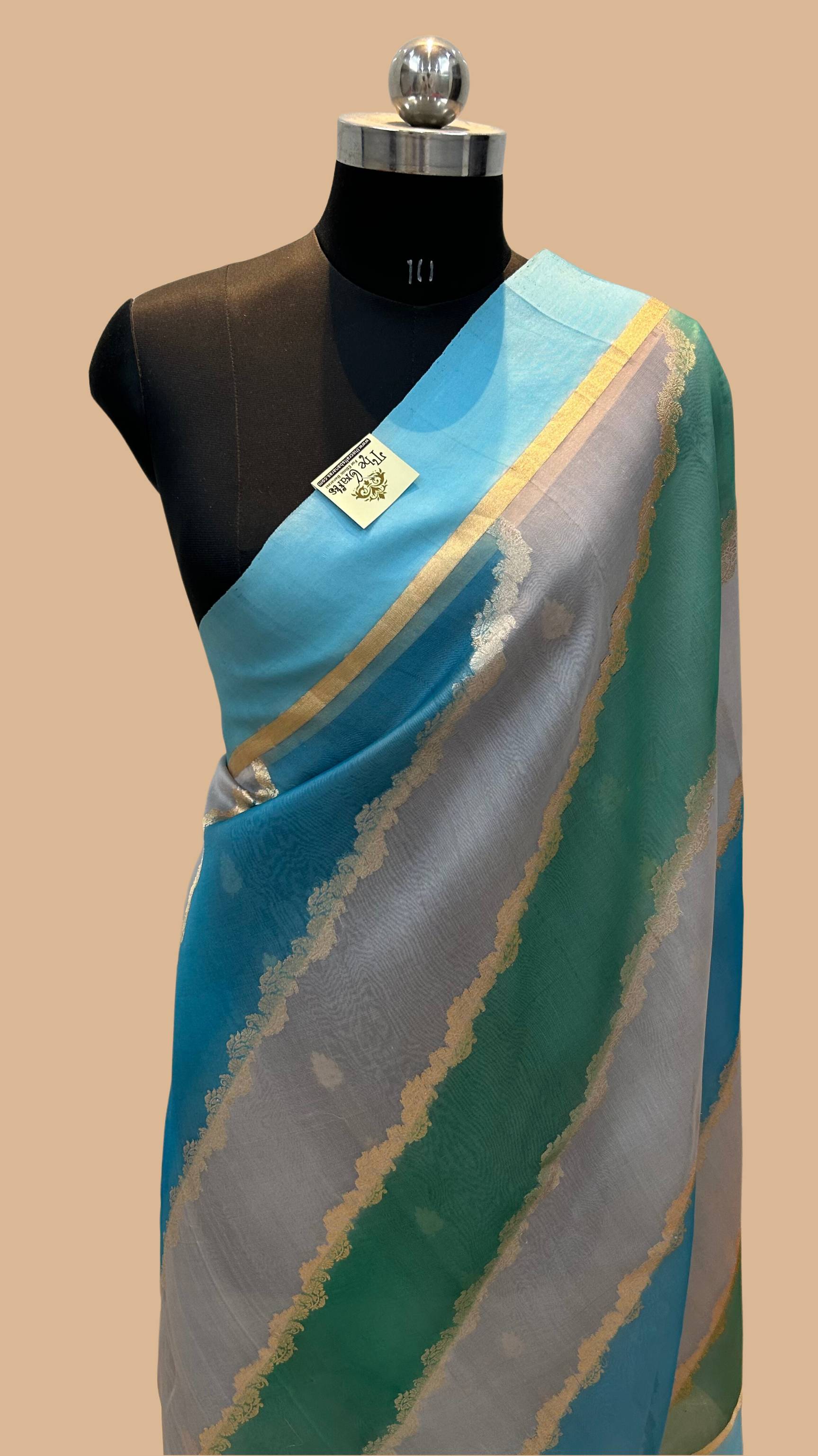 Pure Kora Silk Handloom Banarasi Saree