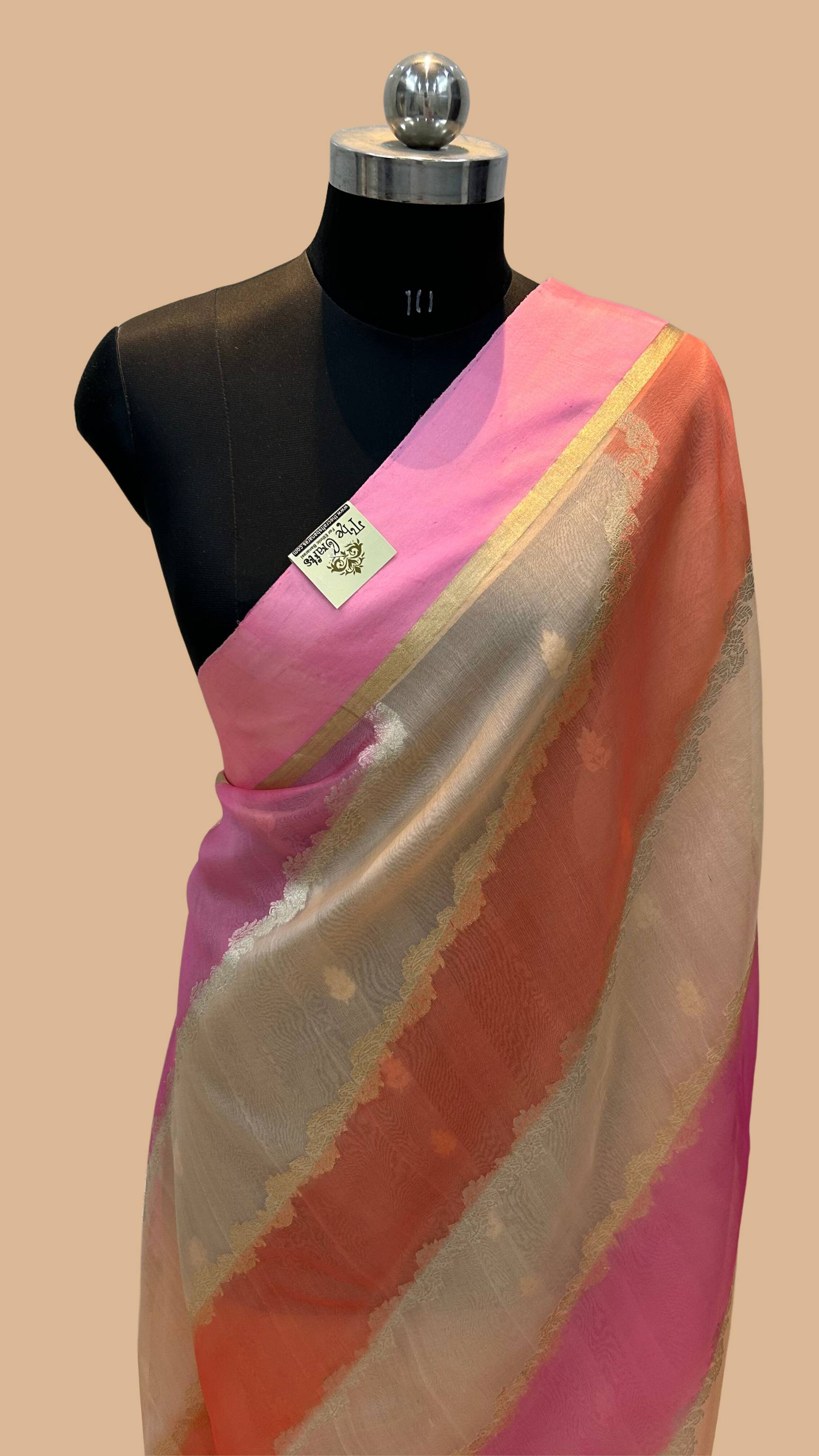 Pure Kora Silk Handloom Banarasi Saree