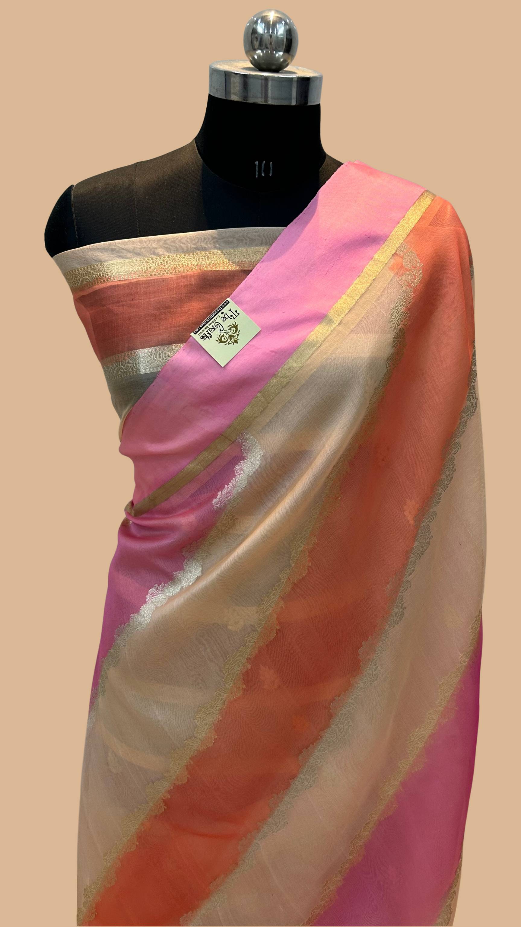 Pure Kora Silk Handloom Banarasi Saree