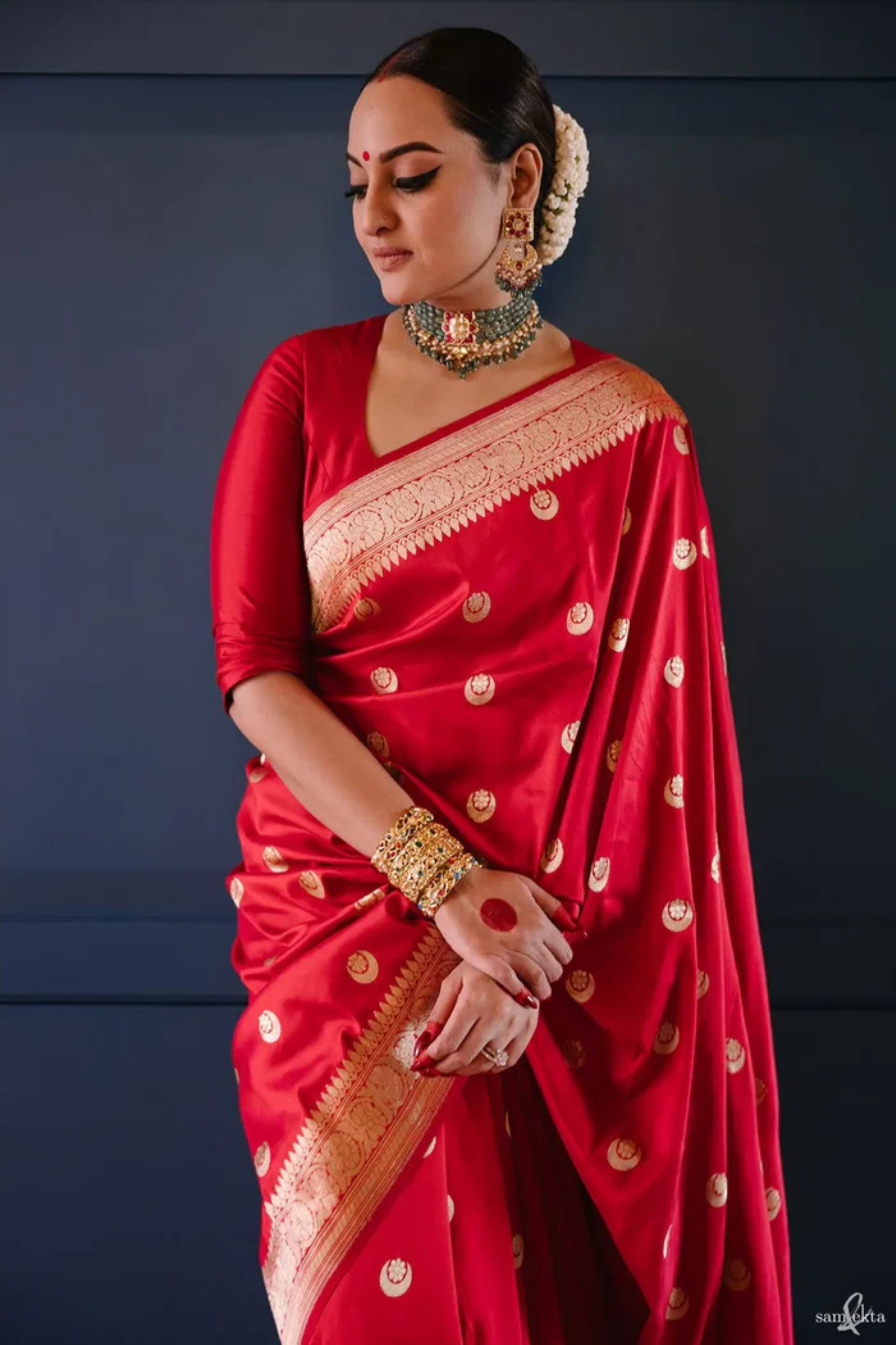 Yellow Pure Handloom Georgette Banarasi Saree - Silver Zari - The Crafts Clothing