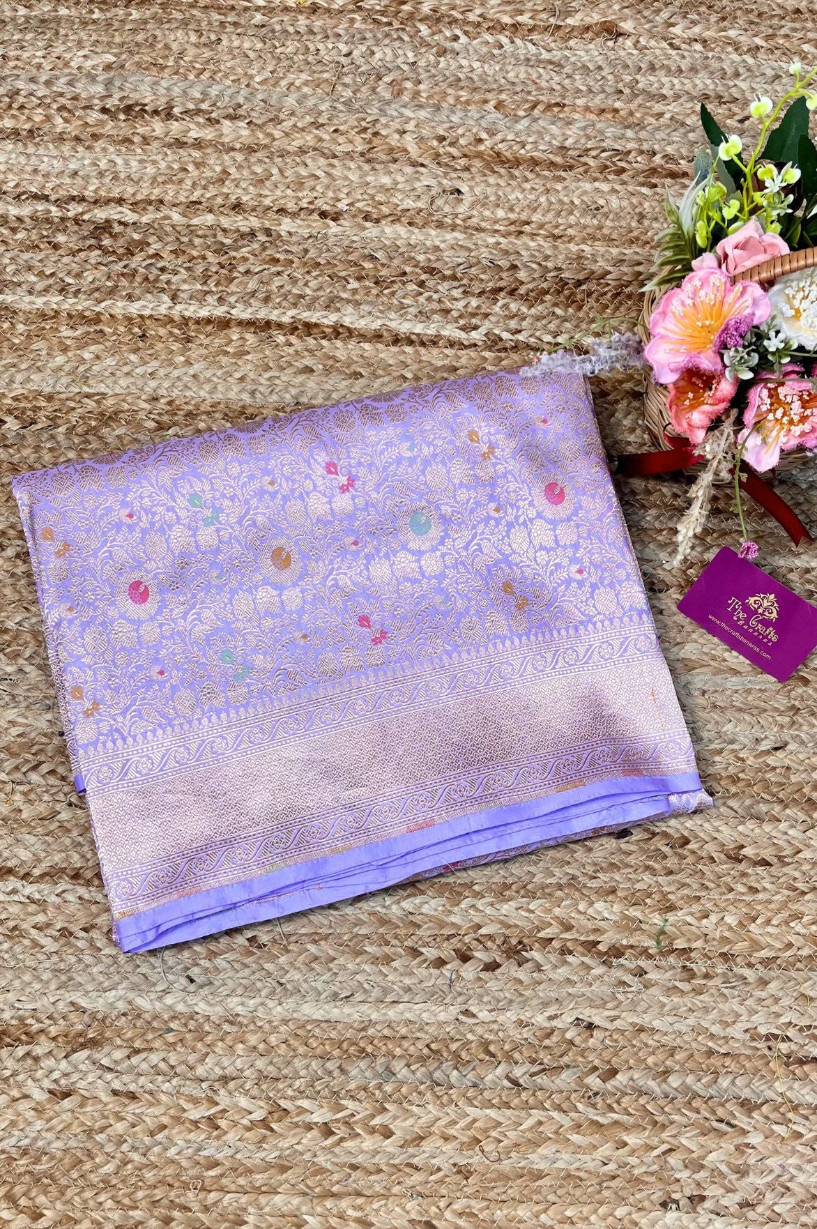 Pure Katan Silk Handloom Banarasi Saree - Tanchui Brocade Meena