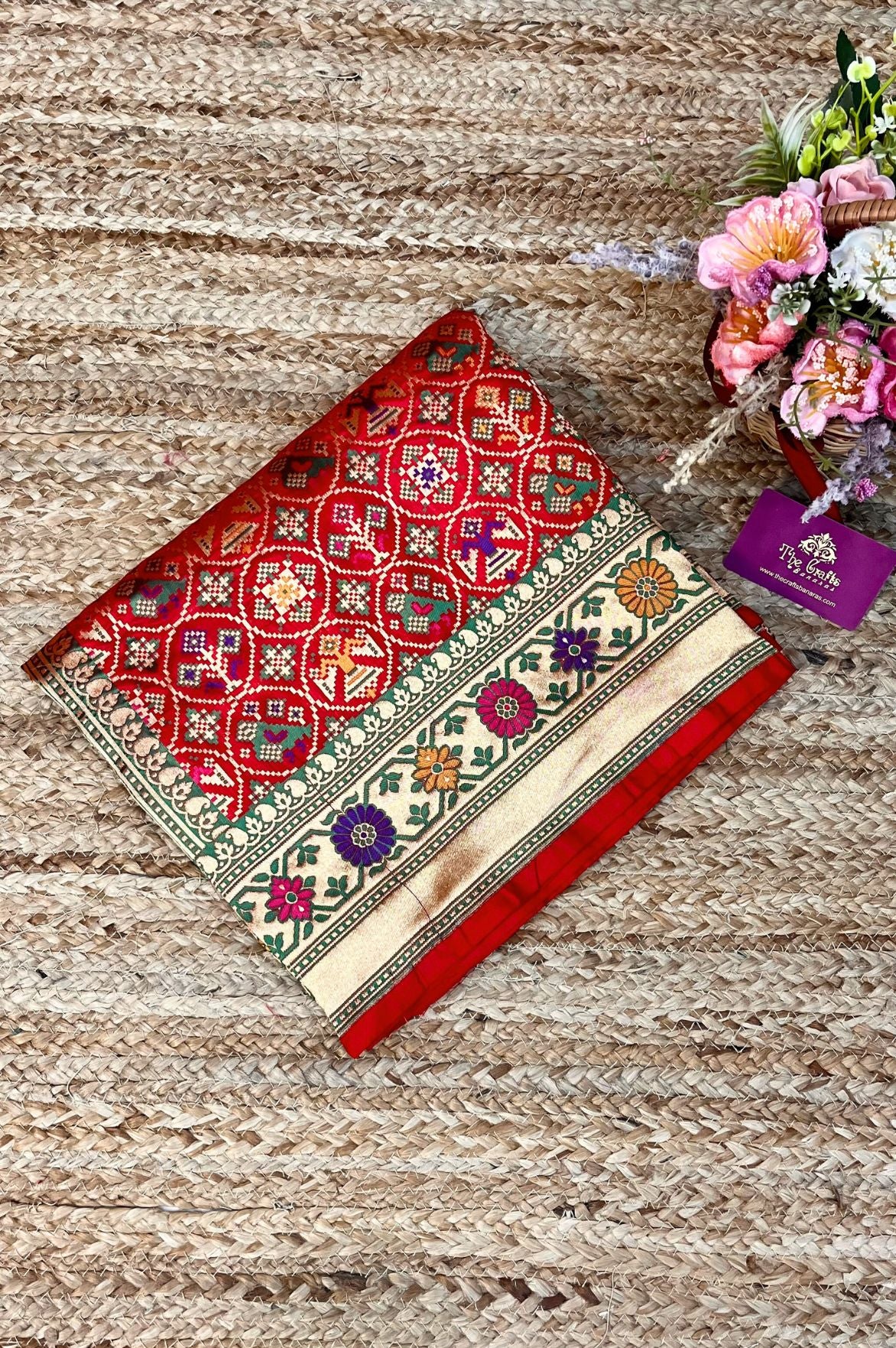 Pure Katan Silk Handloom Jamdani Banarasi Dupatta