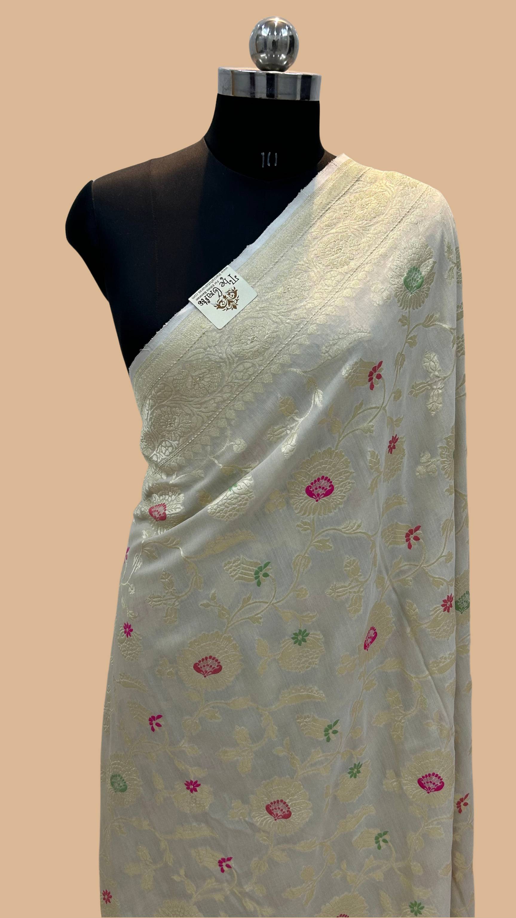 Moonga Georgette Banarasi Saree - With Meenakarai All Over