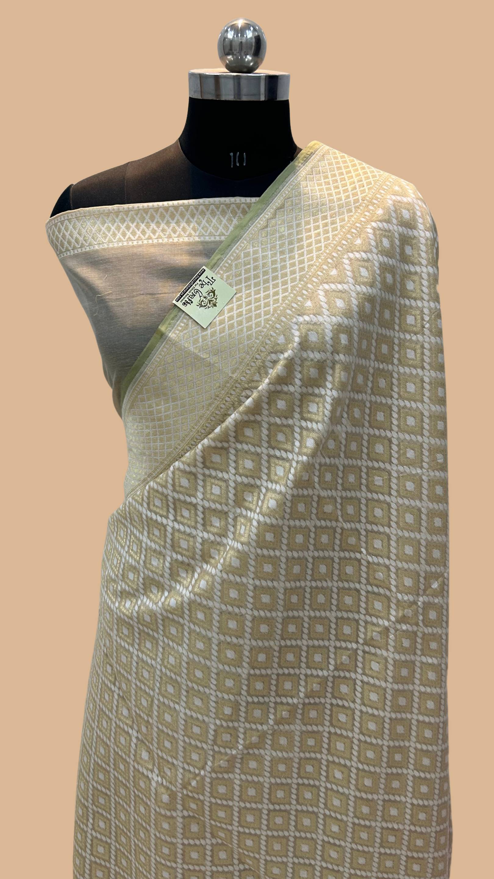 Pure Cotton Banarasi Saree - Alfi Meena