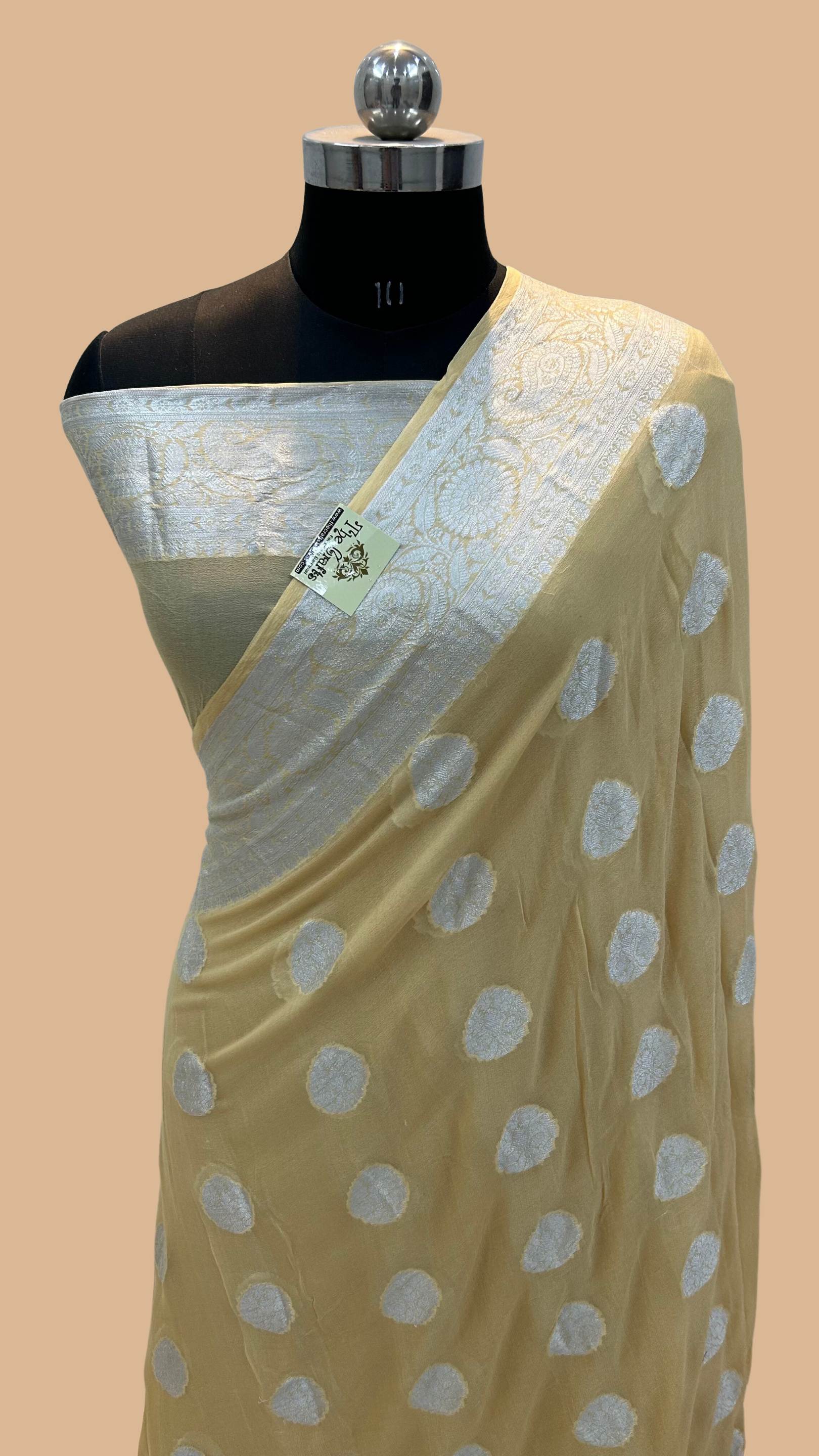 Pure Khaddi Chiffon Banarasi Saree