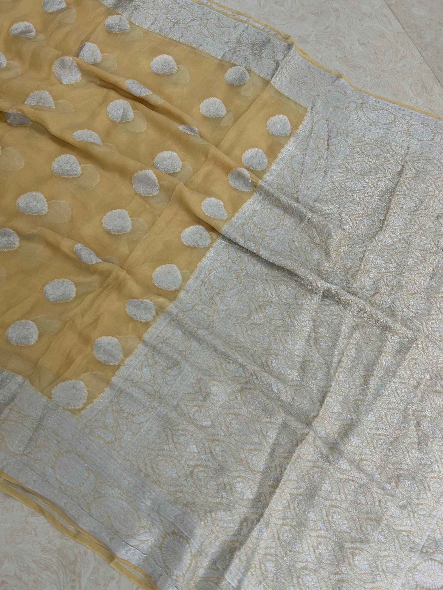 Pure Khaddi Chiffon Banarasi Saree