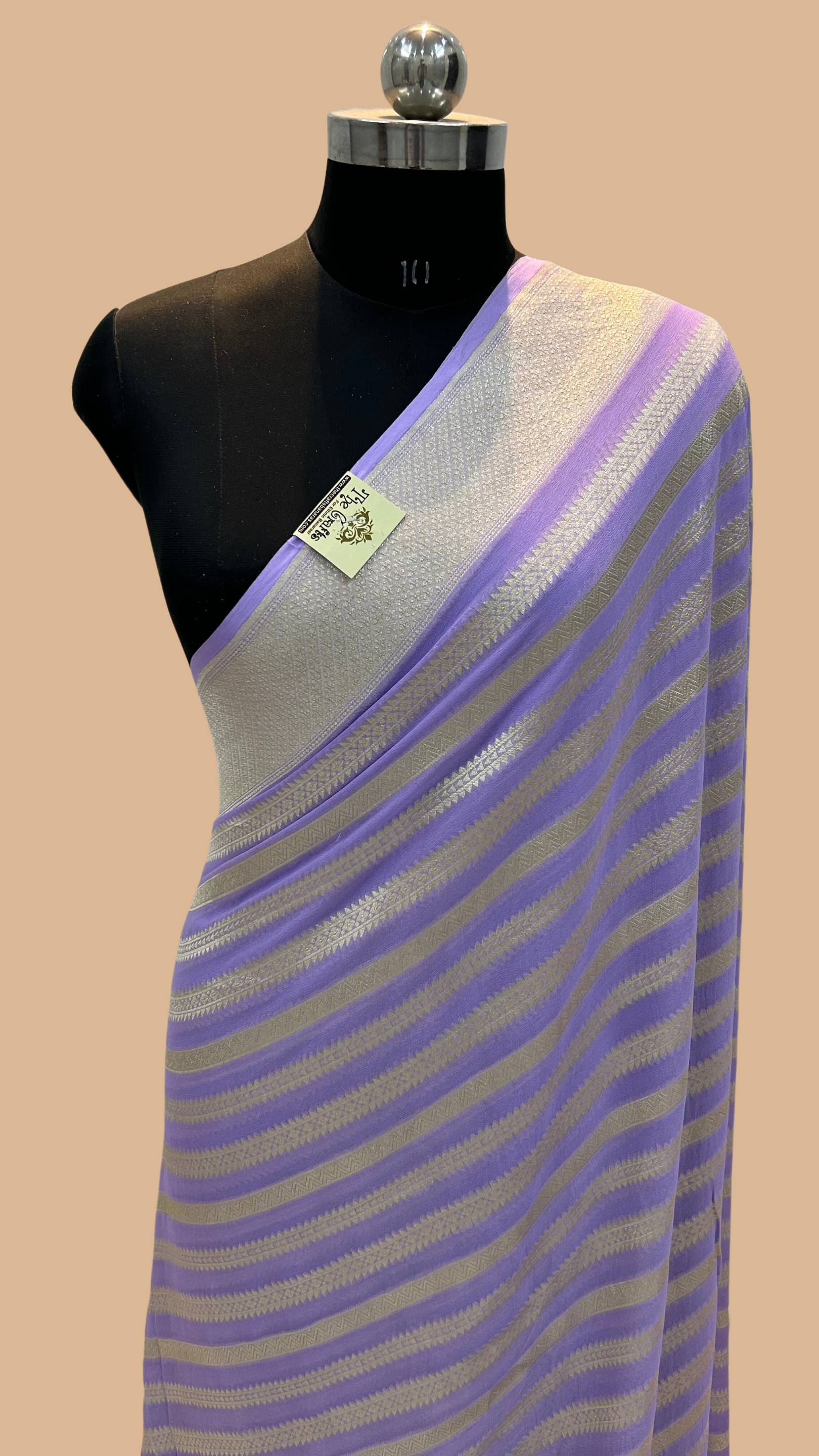 Khaddi Georgette Handloom Banarasi Saree