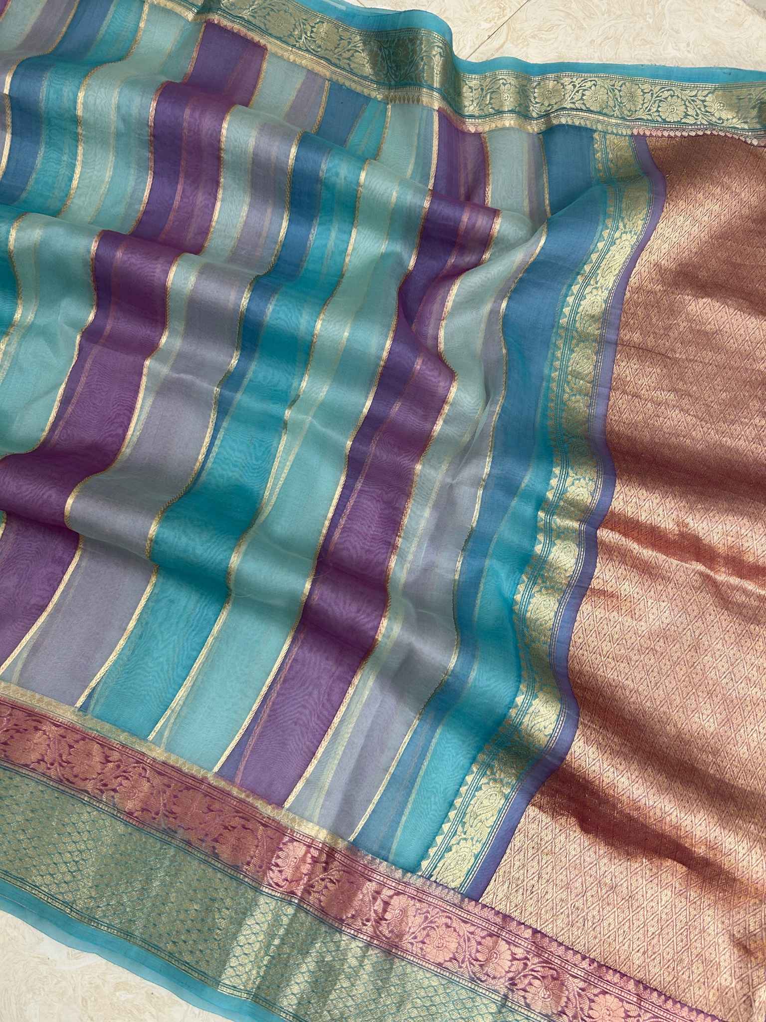 Pure Kora Silk Handloom Banarasi Saree