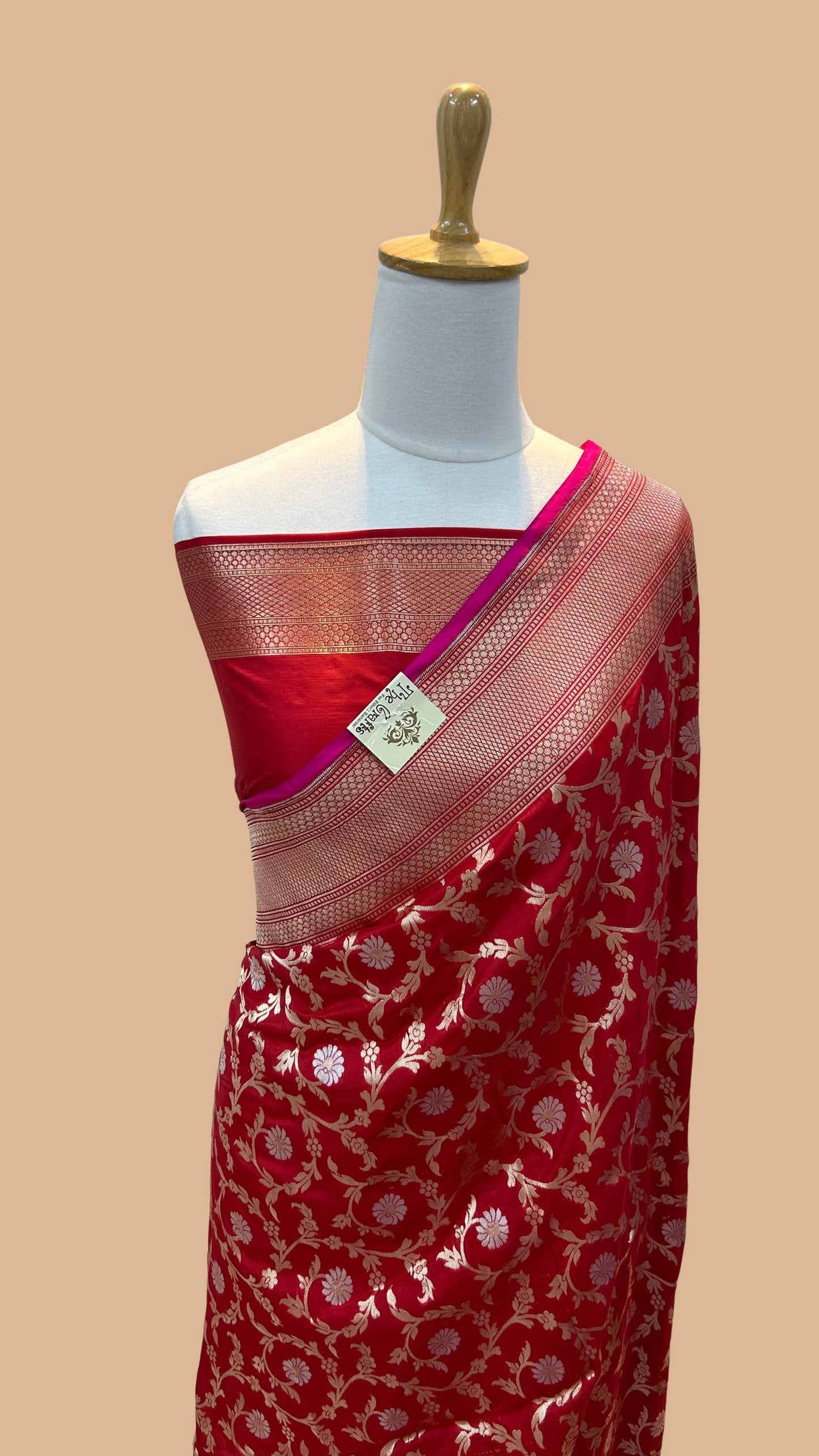 Pure Katan Silk Handloom Banarasi Saree - All over sona roopa jaal work