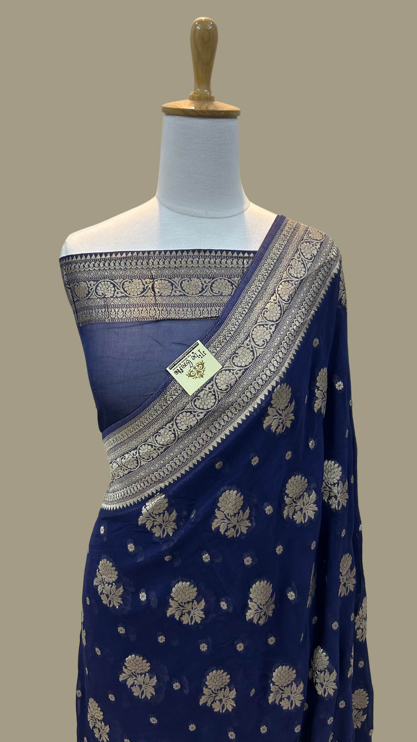 Pure Viscose Georgette Banarasi Saree2