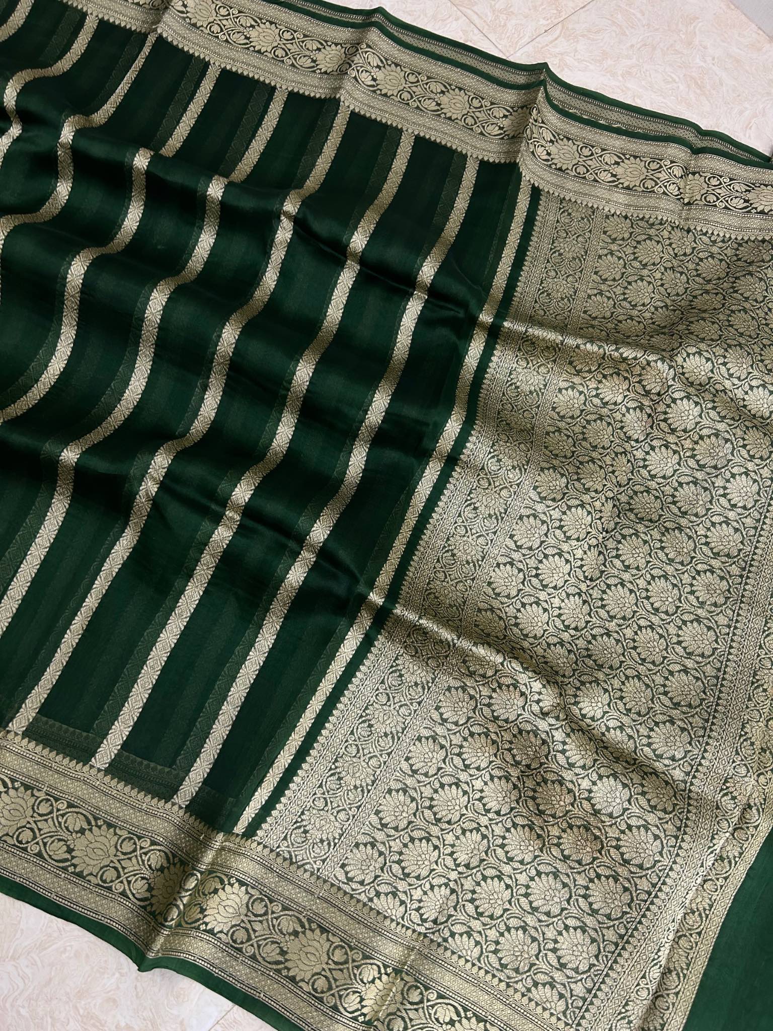 Pure Kora Silk Handloom Banarasi Saree