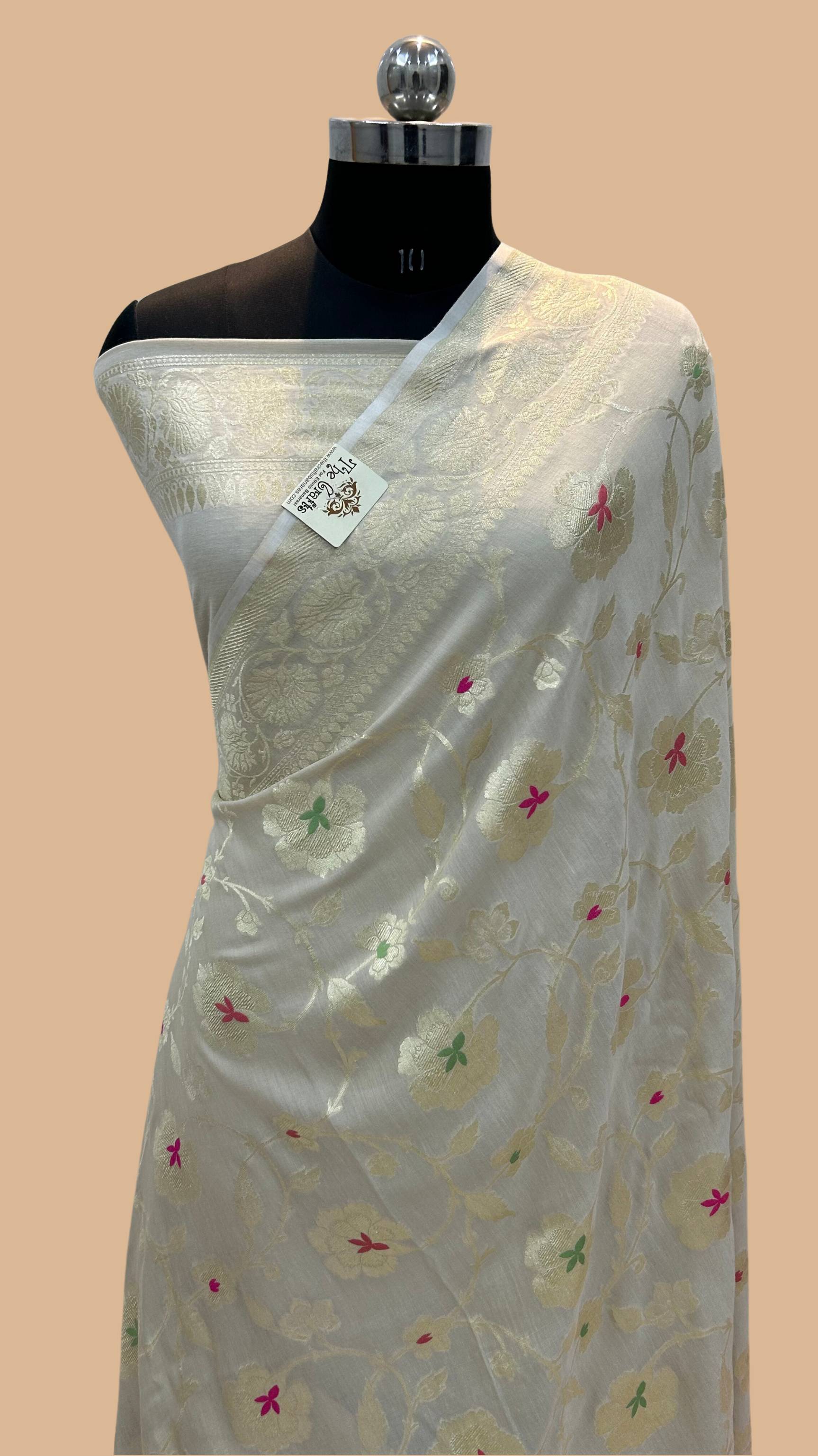 Moonga Georgette Banarasi Saree - With Meenakarai All Over