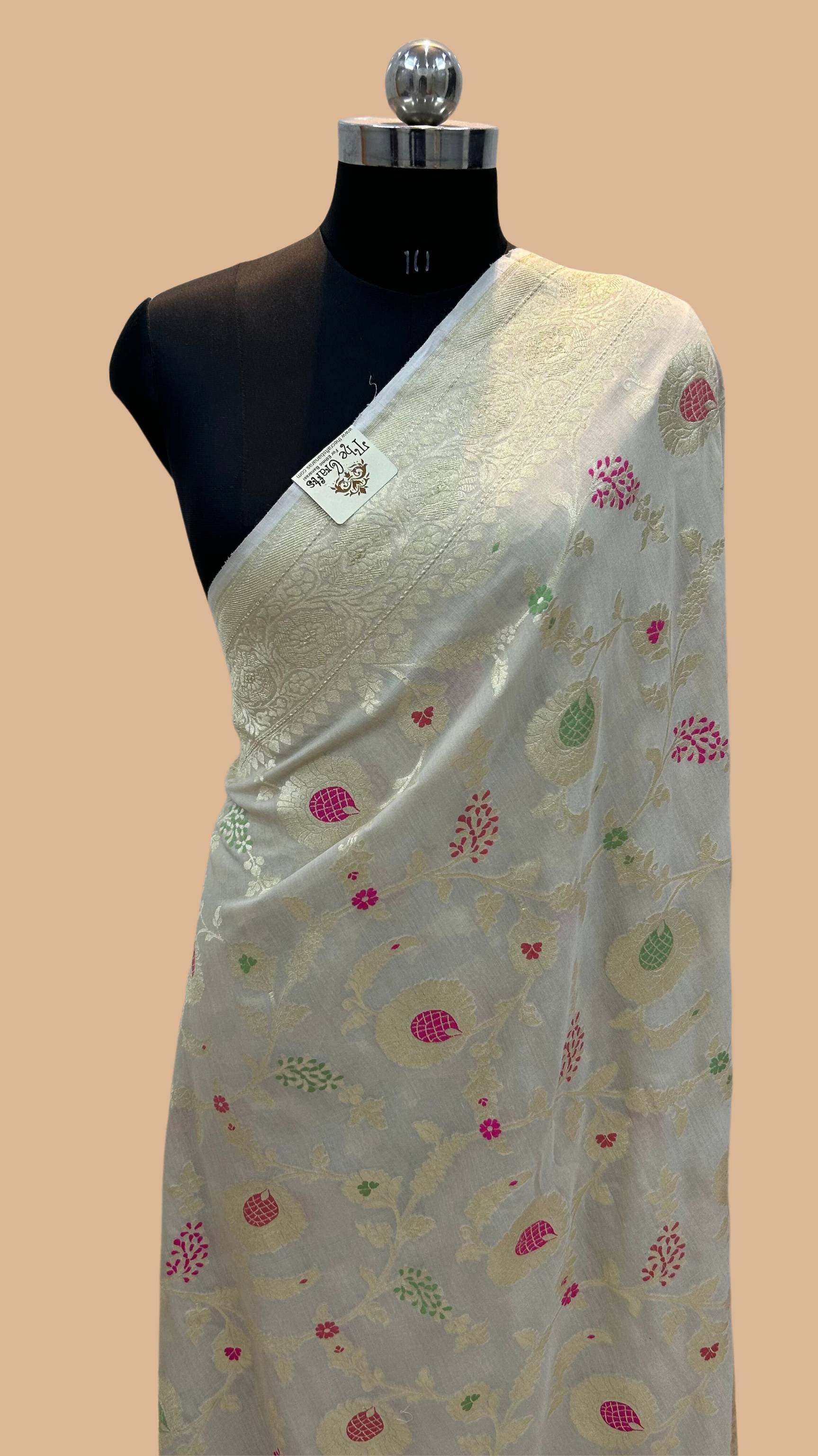 Moonga Georgette Banarasi Saree - With Meenakarai All Over