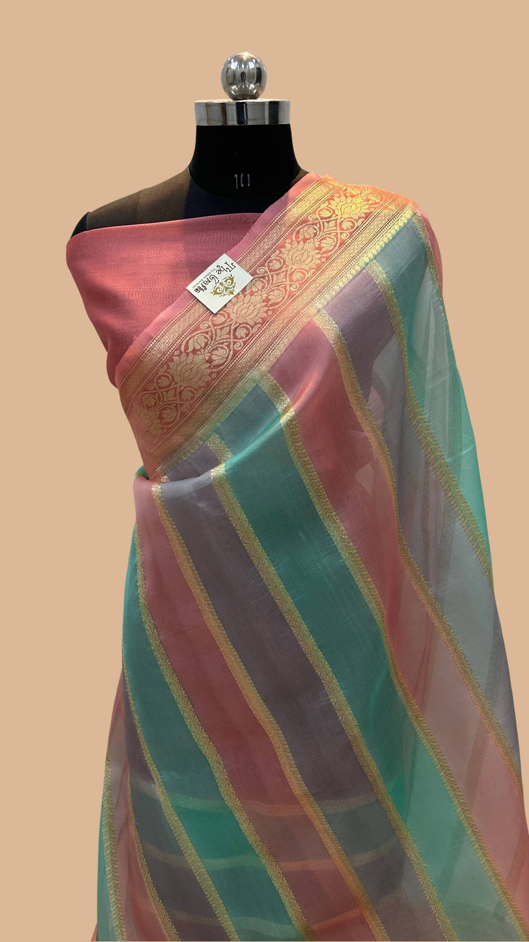 Pure Kora Silk Handloom Banarasi Saree