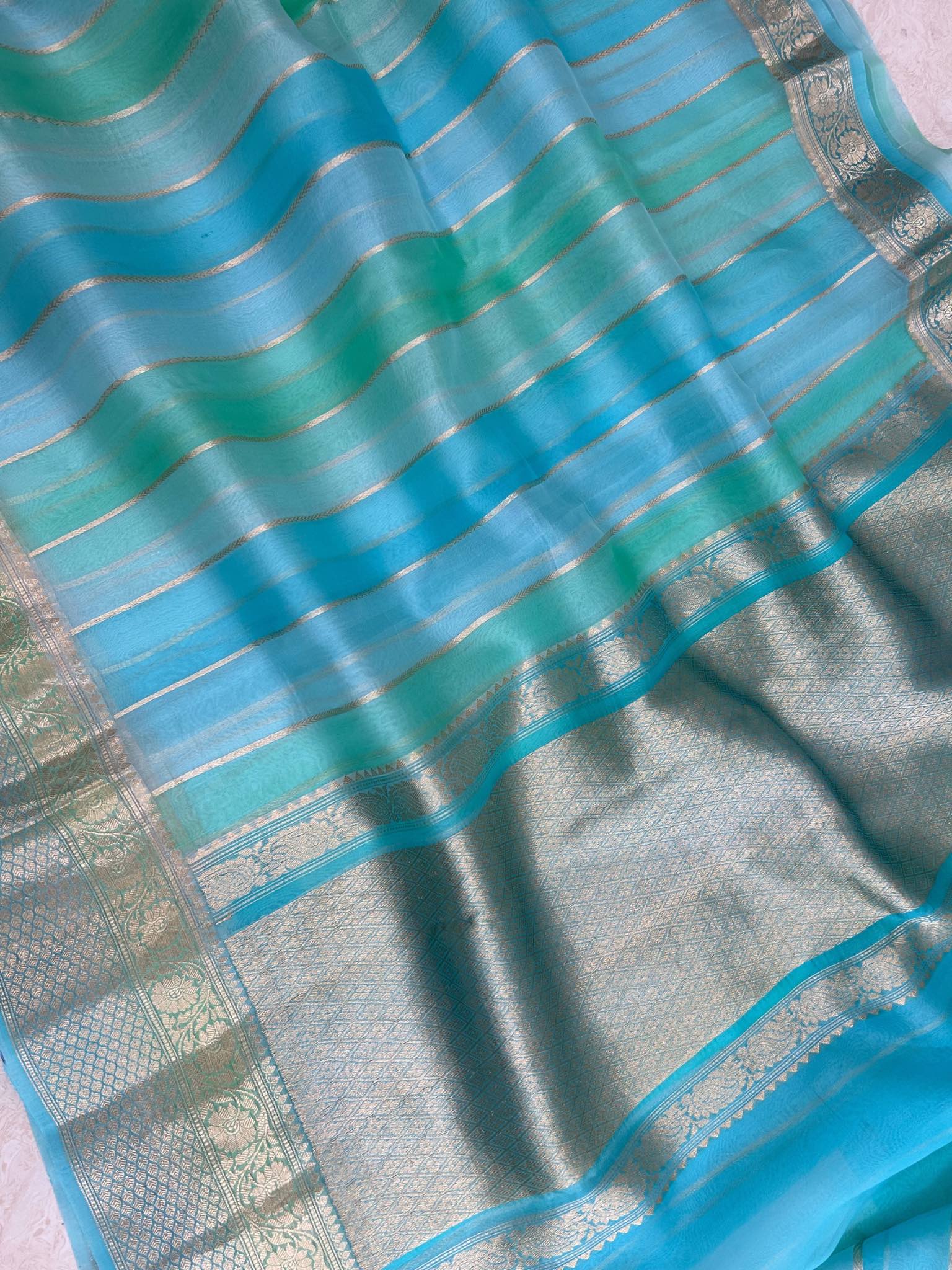 Pure Kora Silk Handloom Banarasi Saree