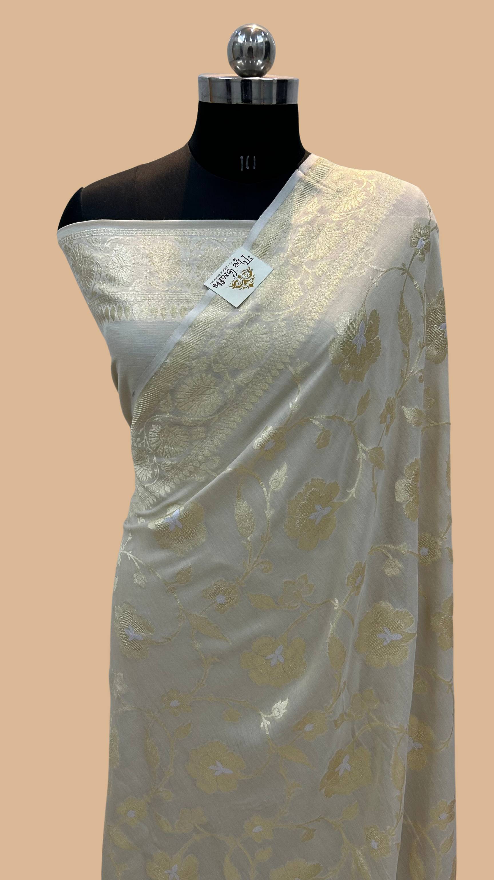 Moonga Georgette Banarasi Saree - With Meenakarai All Over