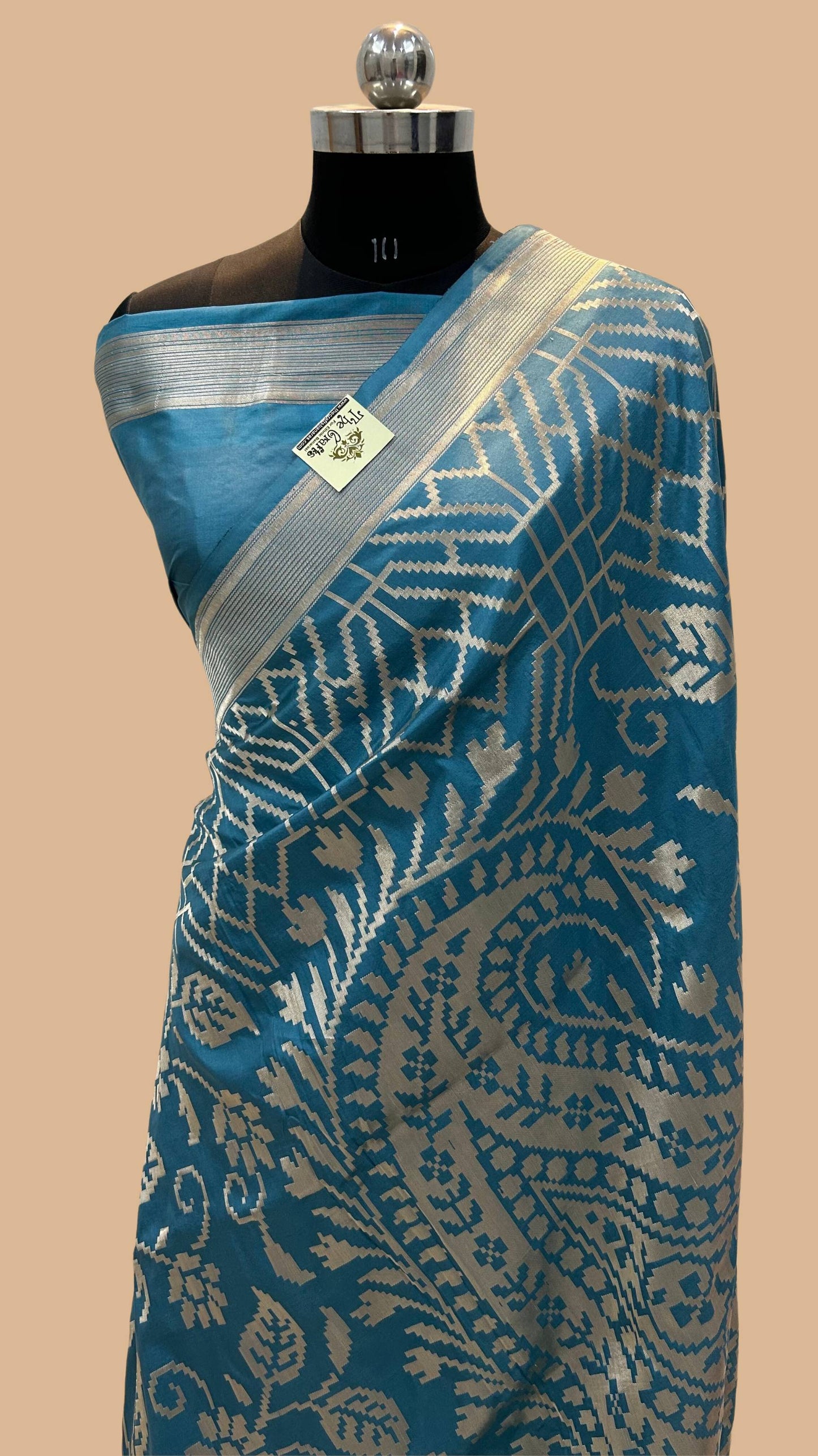 Pure Katan Silk Handloom Banarasi Saree - Jangla