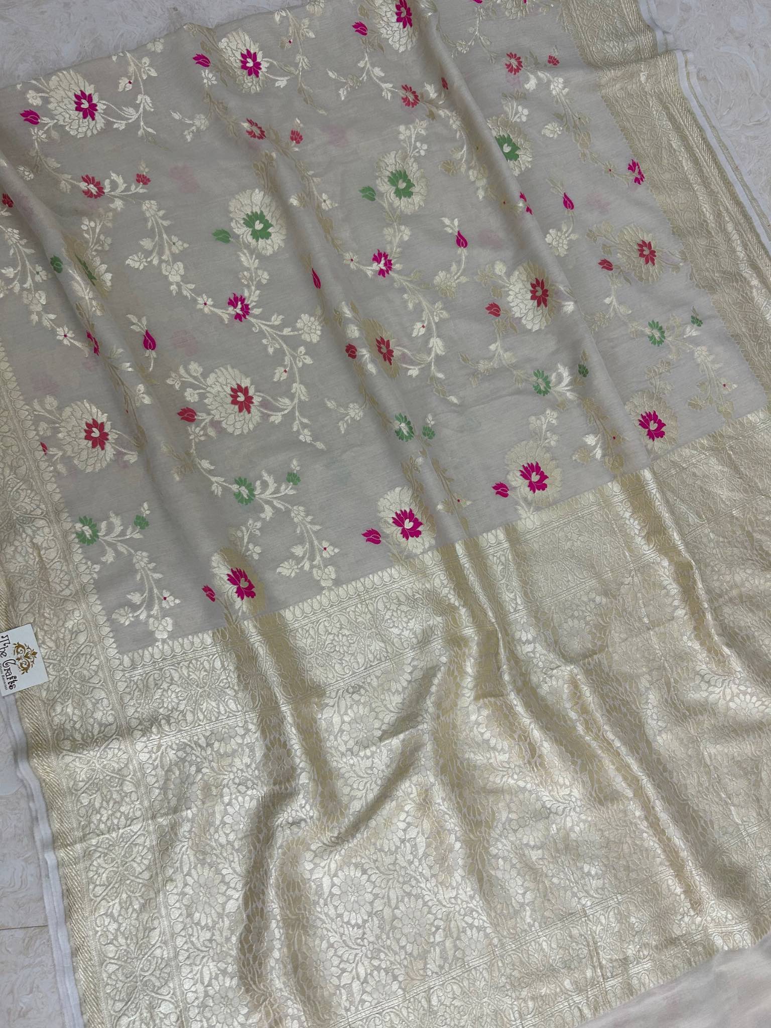 Moonga Georgette Banarasi Saree - With Meenakarai All Over