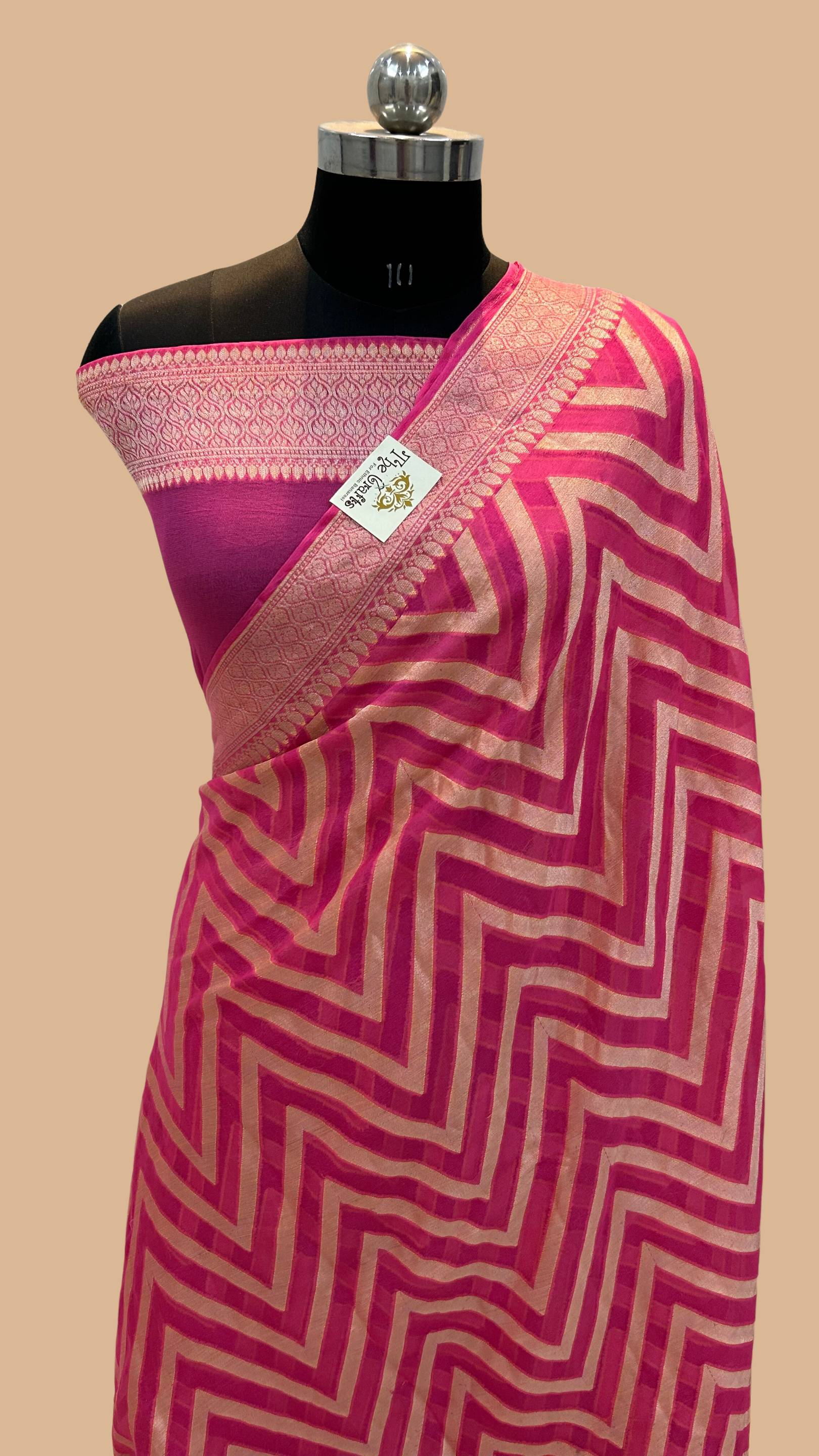 Pure Khaddi Chiffon Banarasi Saree