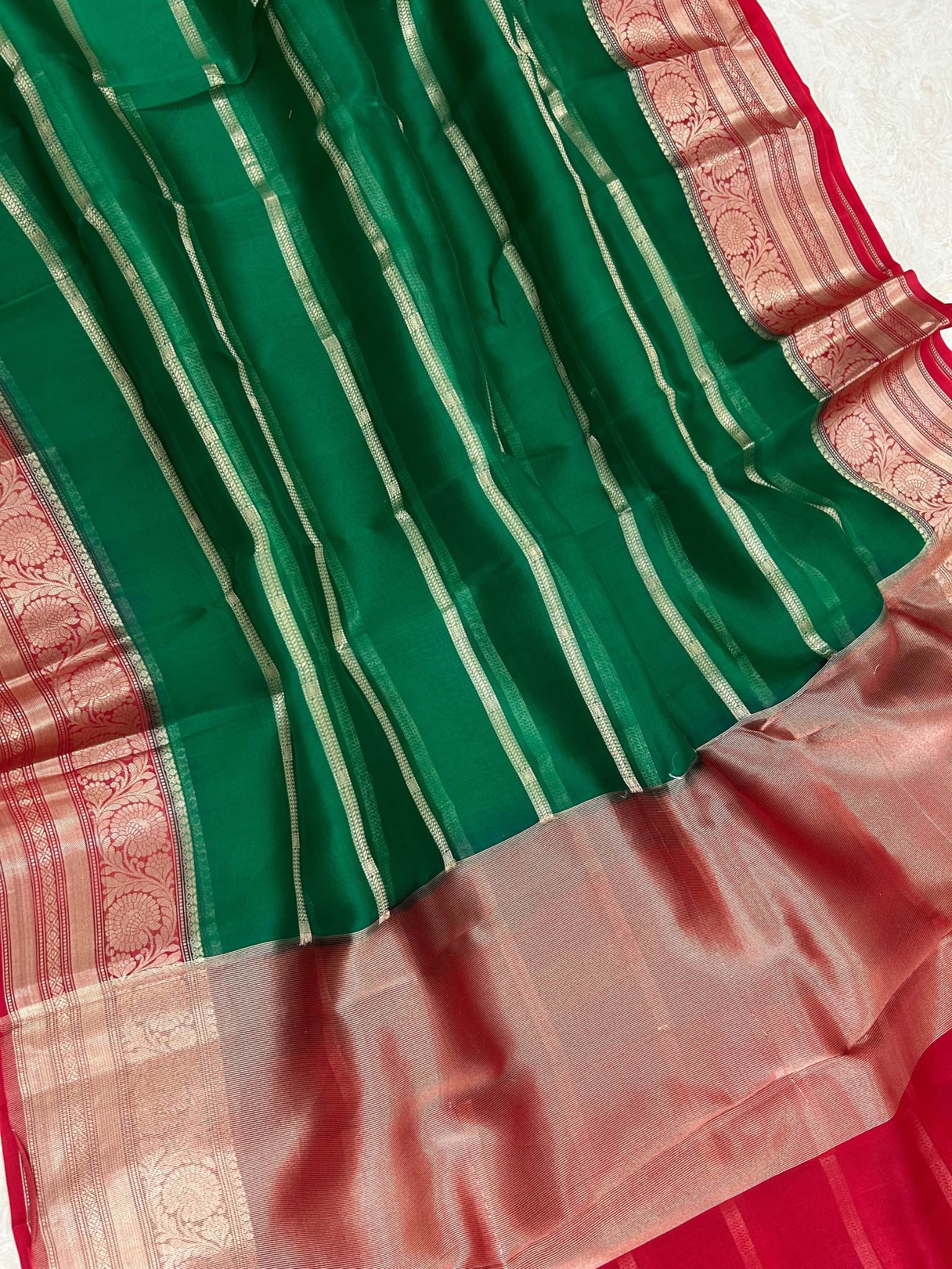 Pure Kora Silk Handloom Banarasi Saree