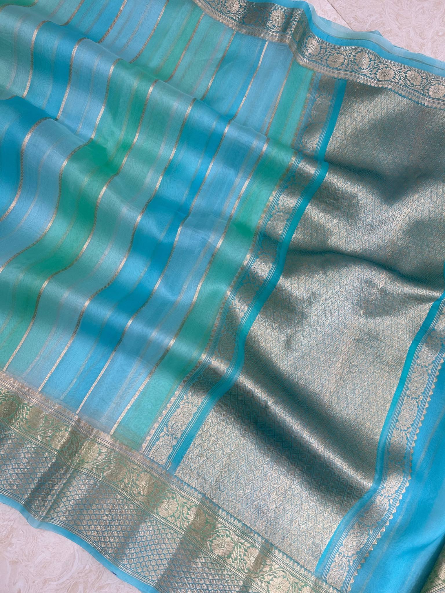 Pure Kora Silk Handloom Banarasi Saree