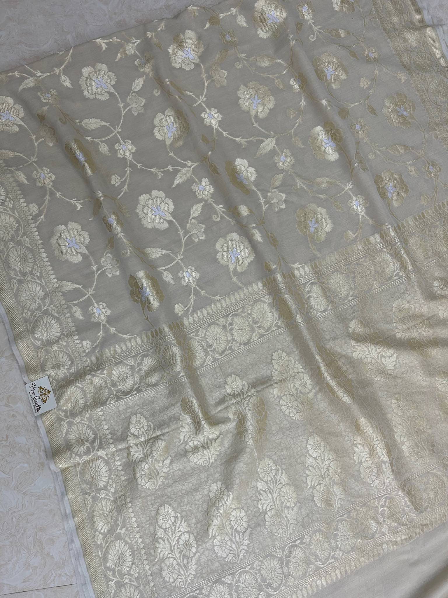 Moonga Georgette Banarasi Saree - With Meenakarai All Over