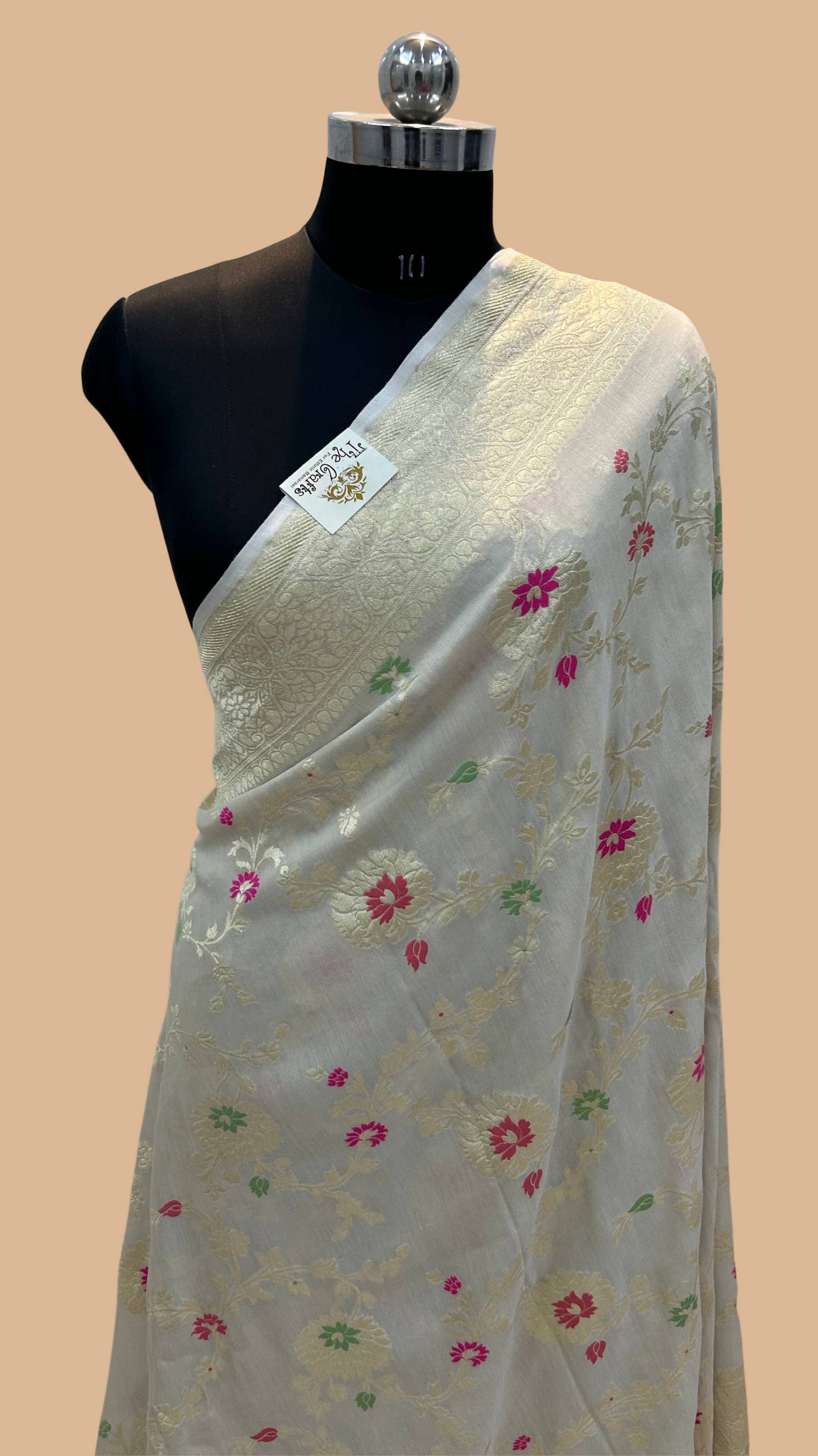 Moonga Georgette Banarasi Saree - With Meenakarai All Over