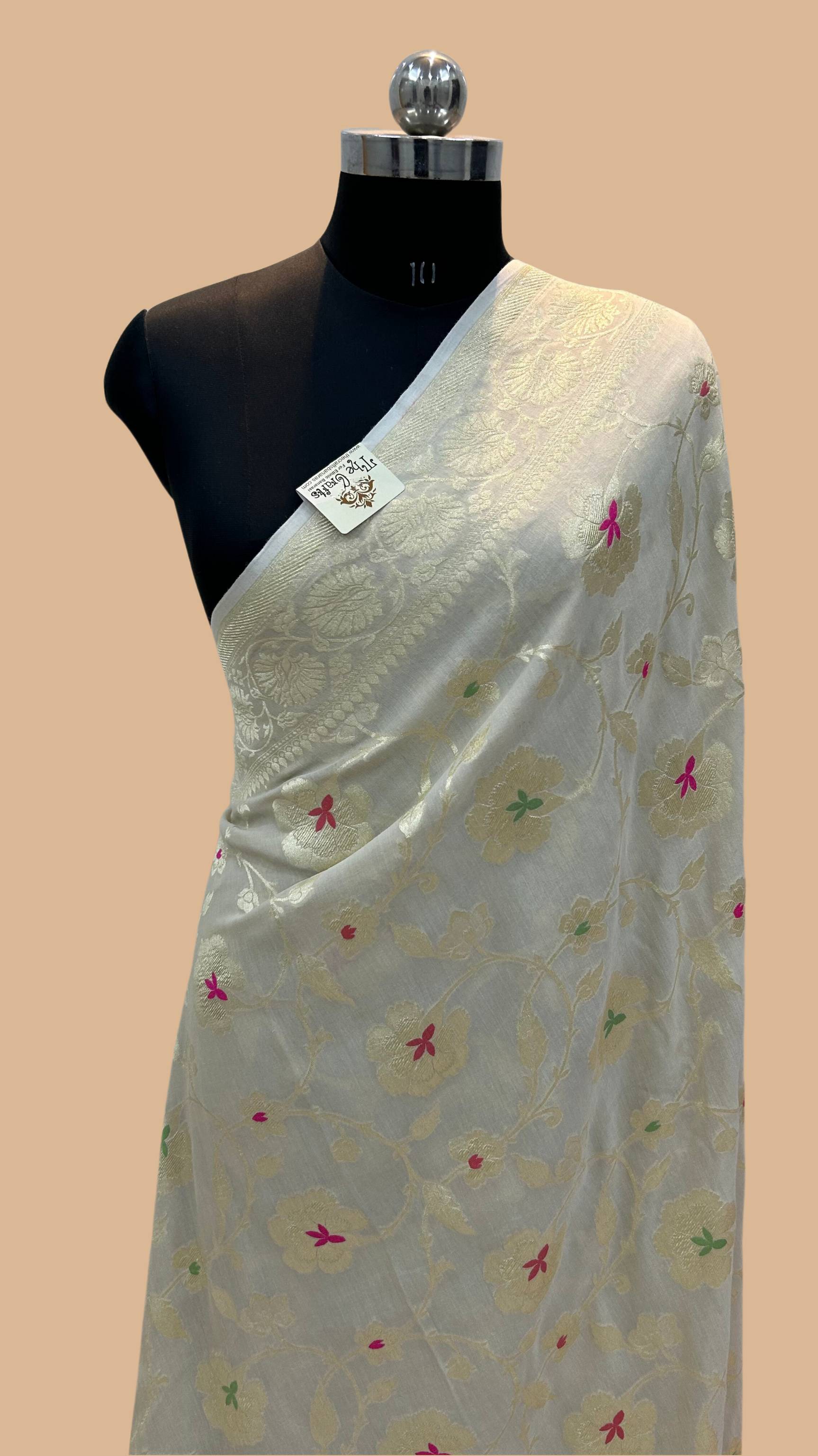 Moonga Georgette Banarasi Saree - With Meenakarai All Over