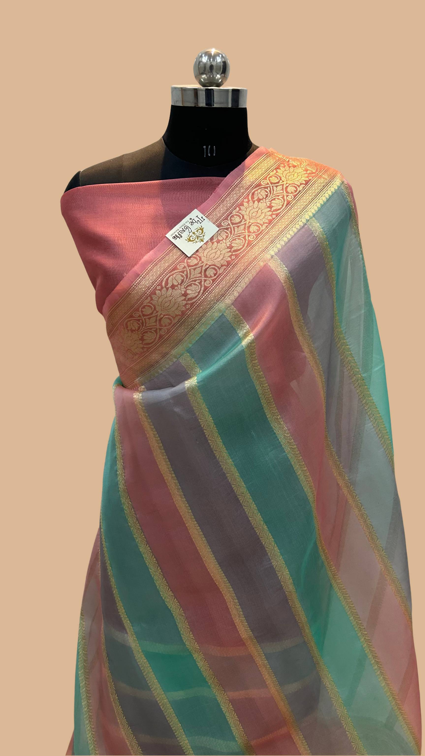 Pure Kora Silk Handloom Banarasi Saree