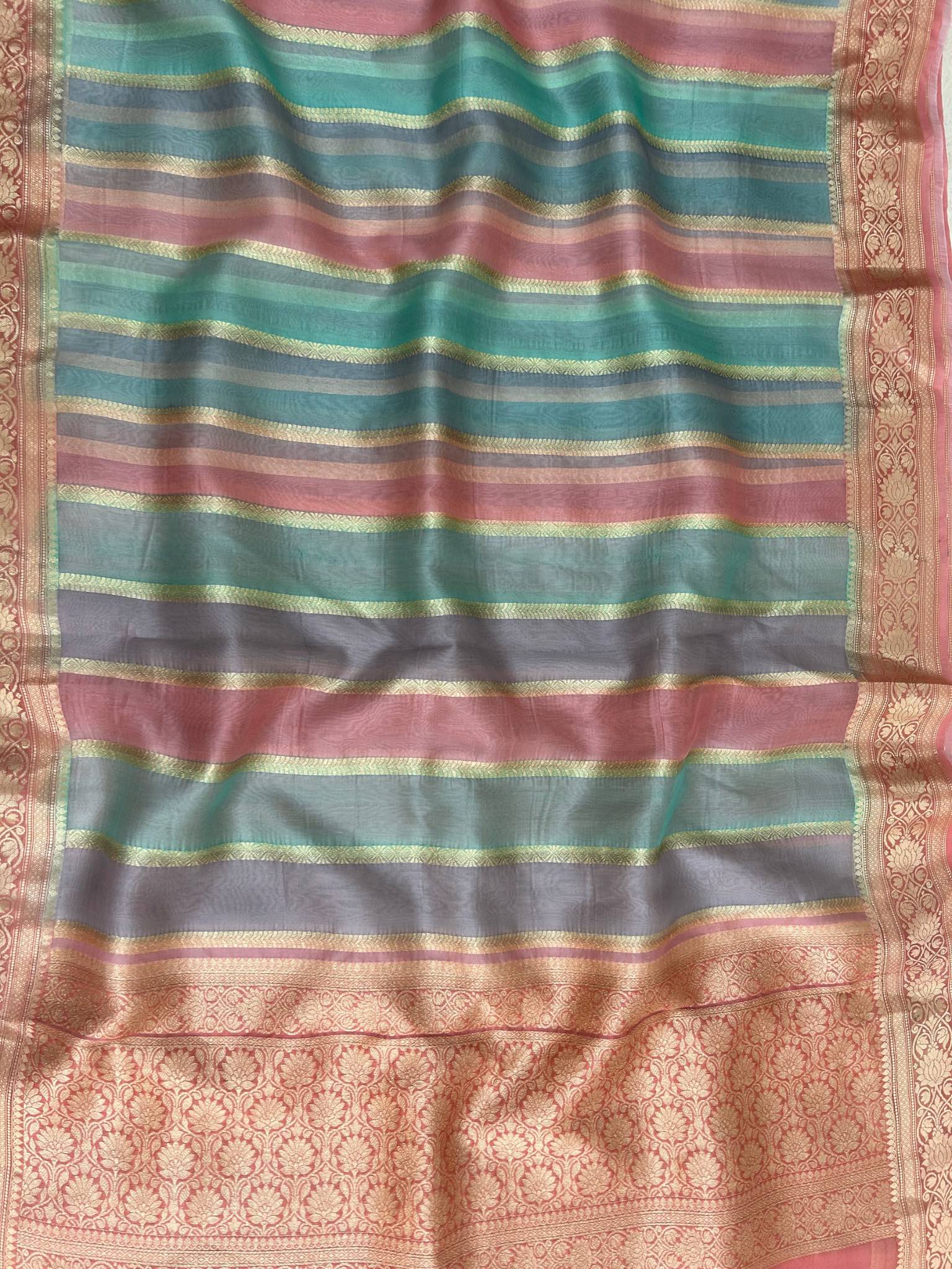 Pure Kora Silk Handloom Banarasi Saree