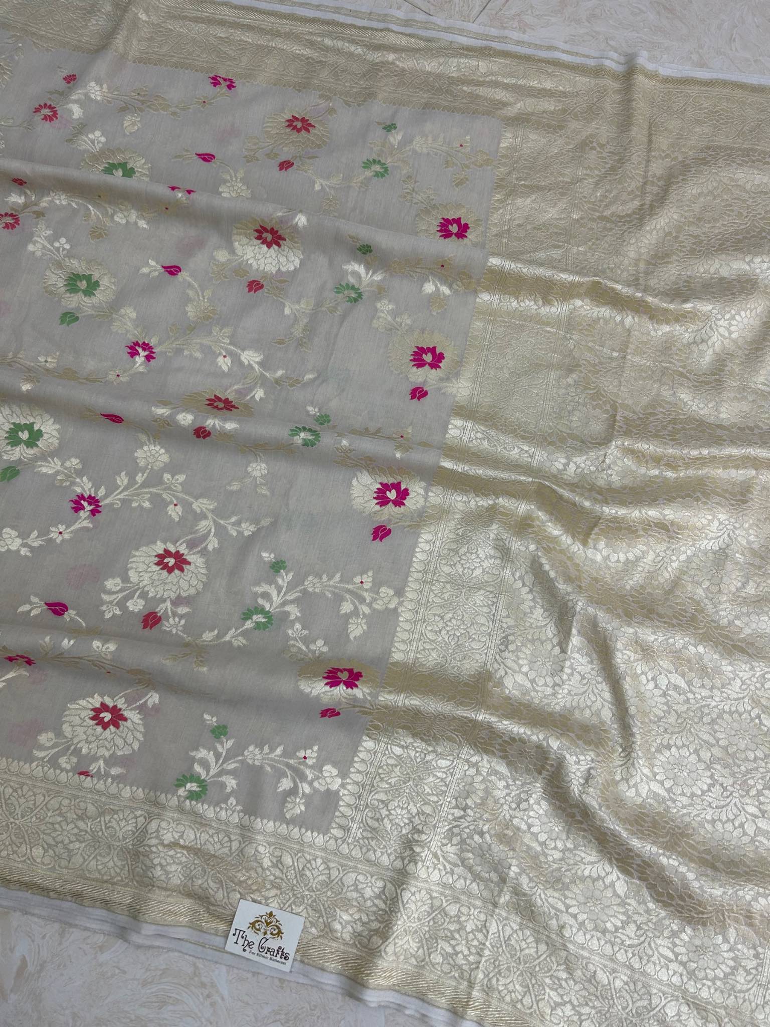 Moonga Georgette Banarasi Saree - With Meenakarai All Over