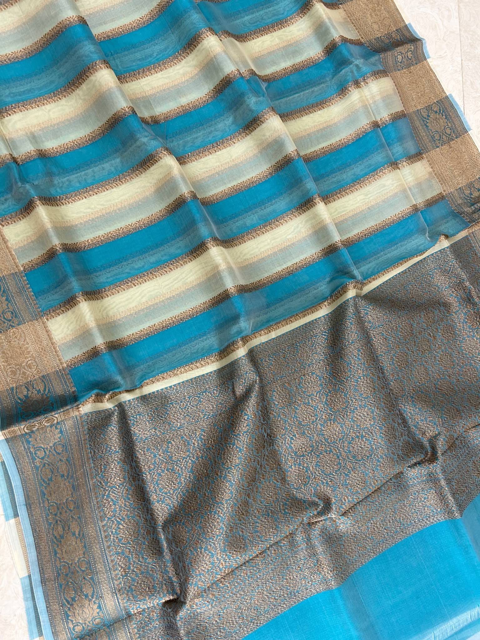 Pure Kora Silk Handloom Banarasi Saree