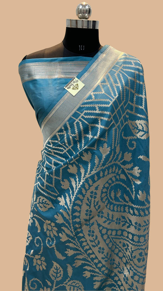 Pure Katan Silk Handloom Banarasi Saree - Jangla