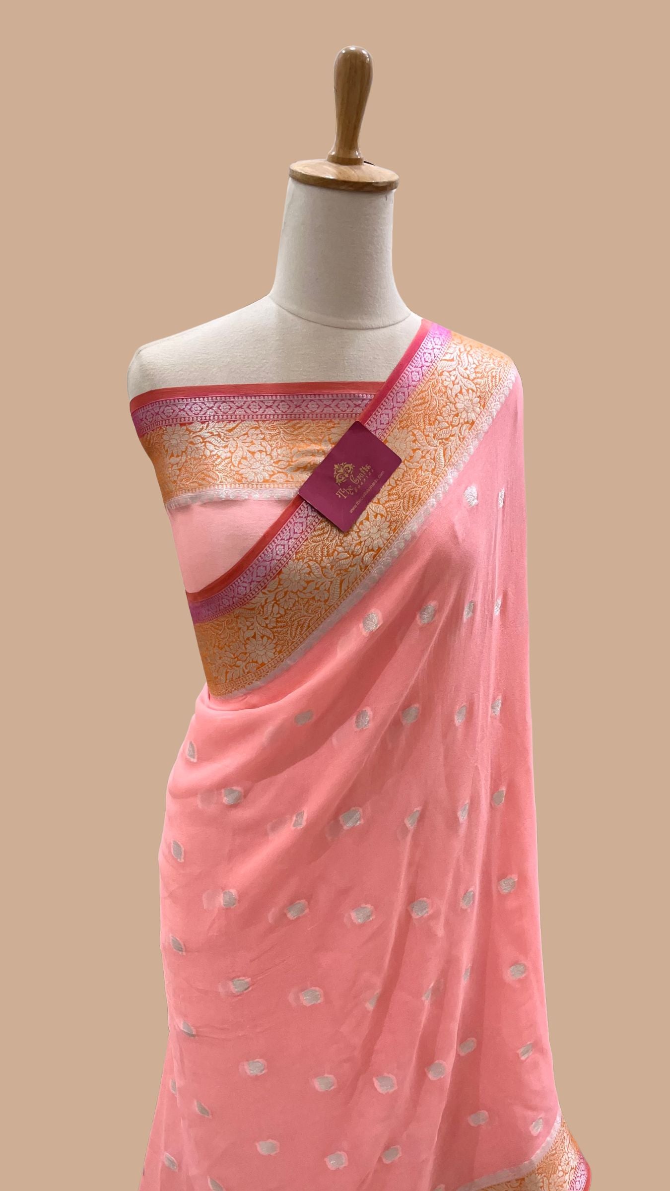 Pure Khaddi Chiffon Banarasi Saree - Rupa Buti