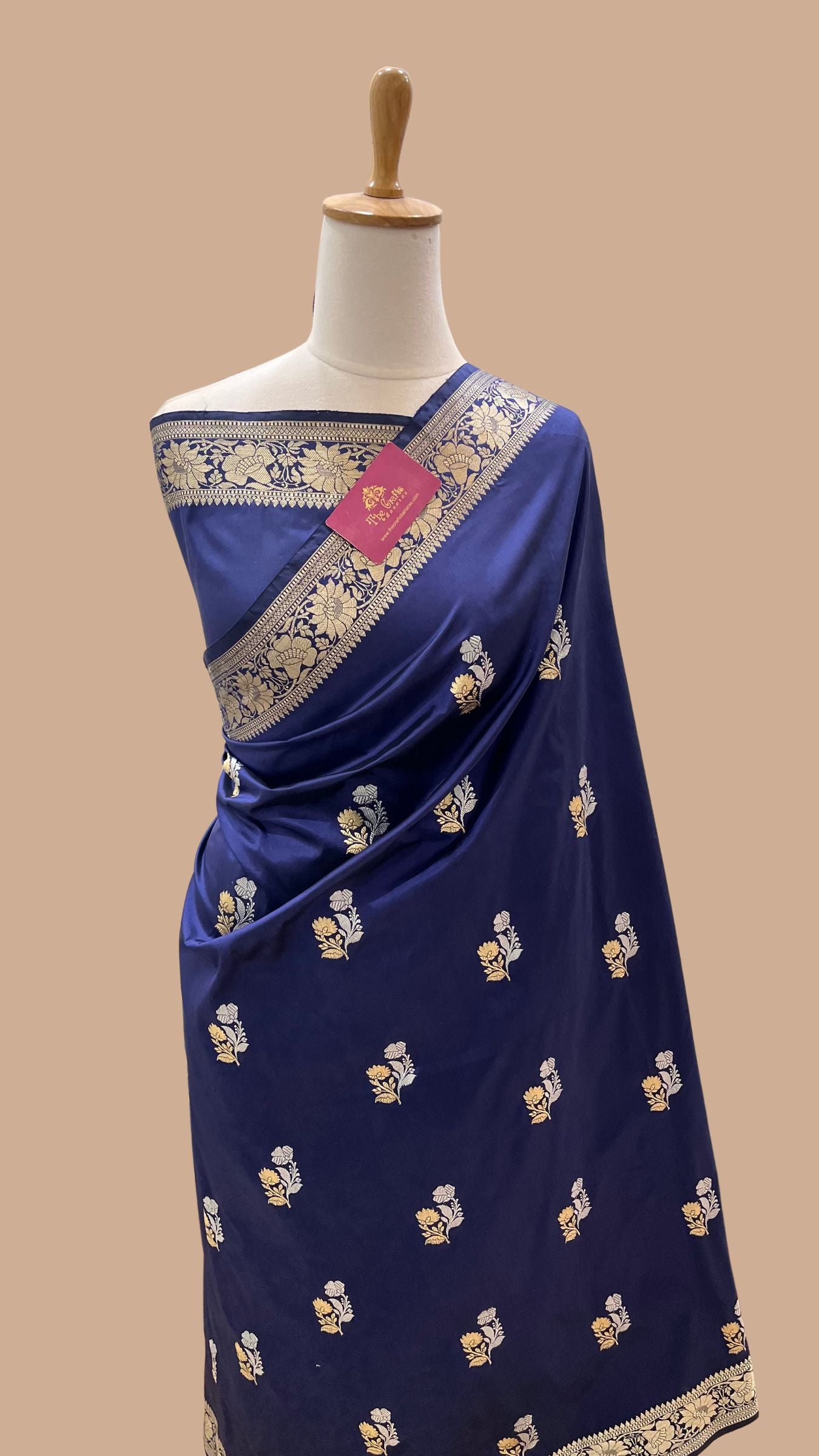 Pure  Mango Silk Handloom Banarasi Saree