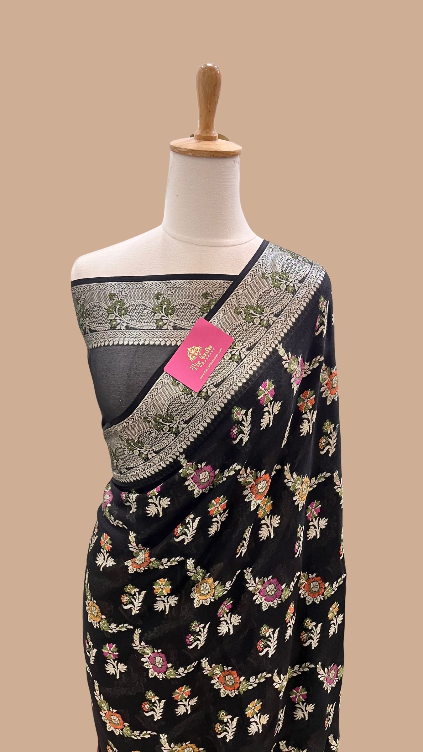 Pure Khaddi Chiffon Banarasi Saree