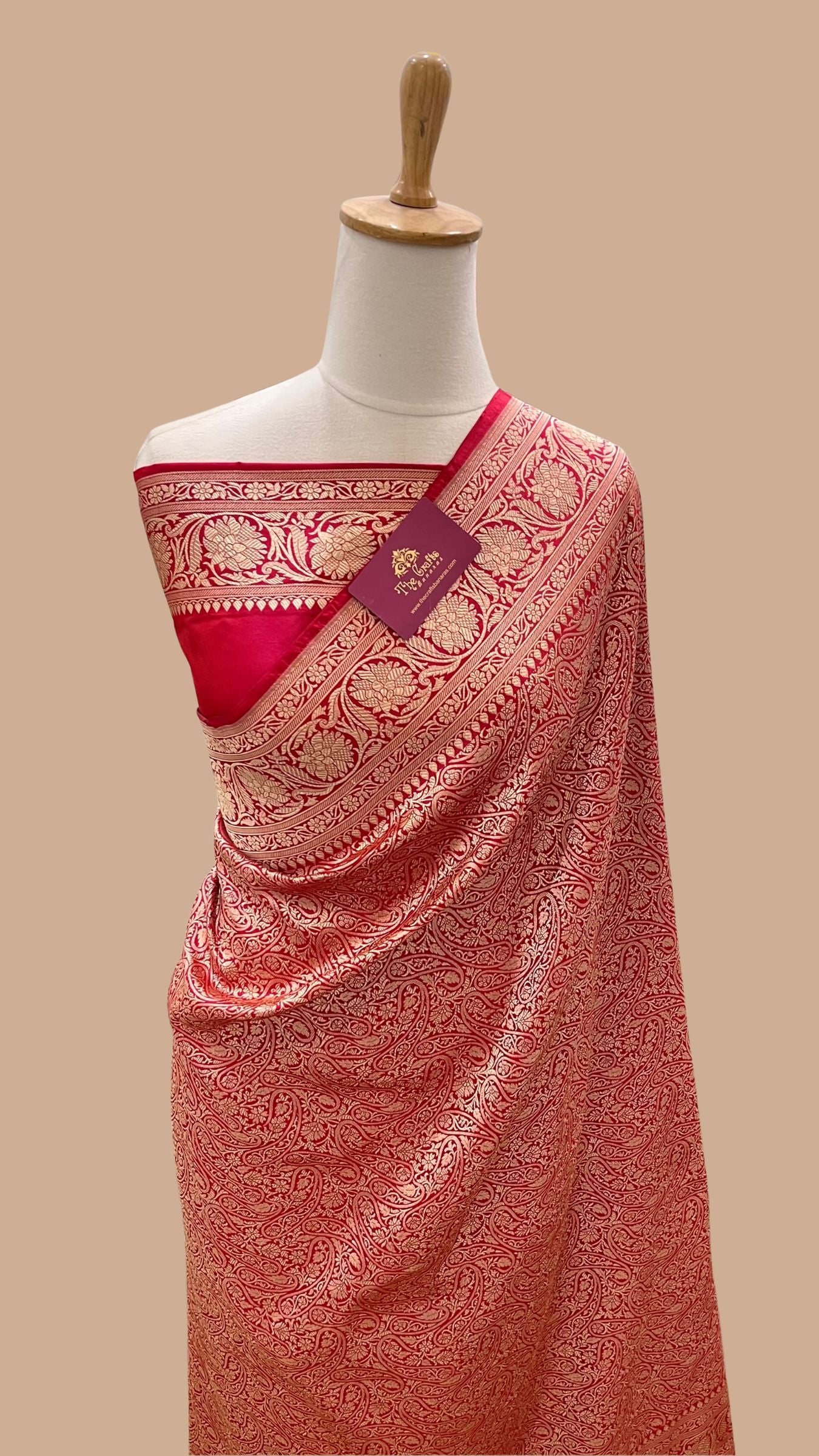 Pure Katan Silk Handloom Banarasi Saree - Tanchui Brocade