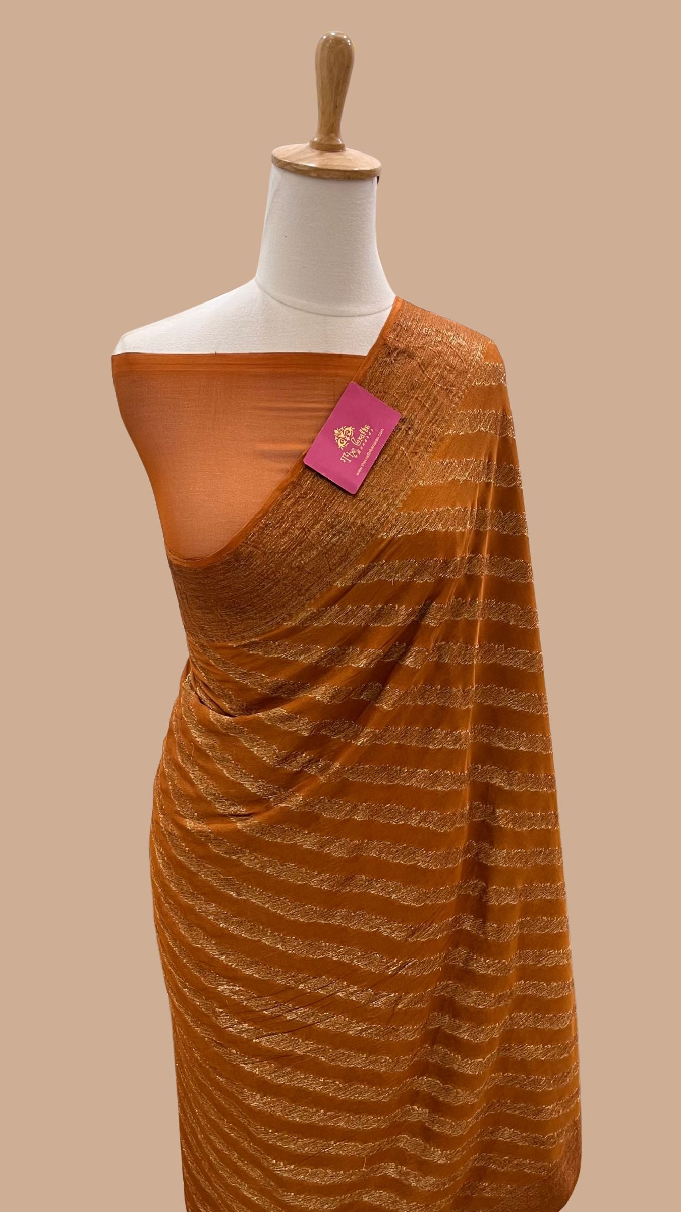 Pure Khaddi Chiffon Banarasi Saree