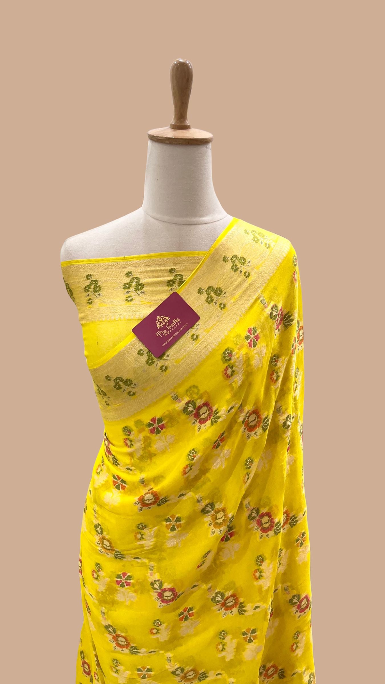 Pure Khaddi Chiffon Banarasi Saree