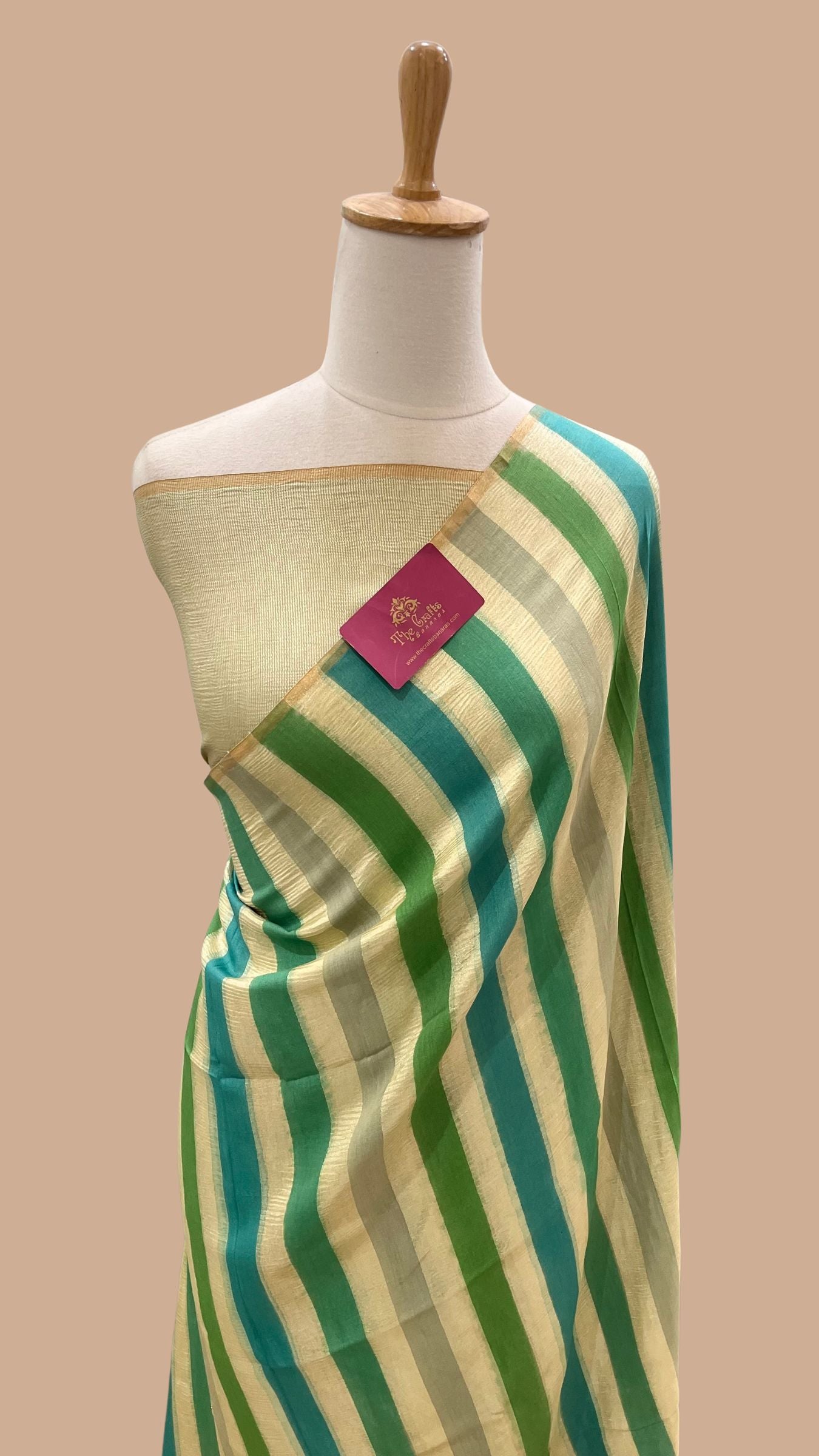 Pure Munga Crush Tissue Silk Banarasi Saree
