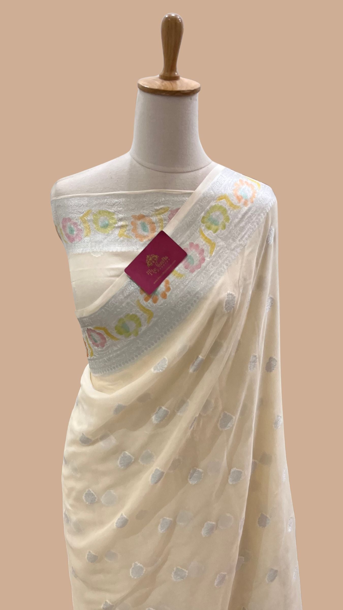 Pure Khaddi Chiffon Banarasi Saree