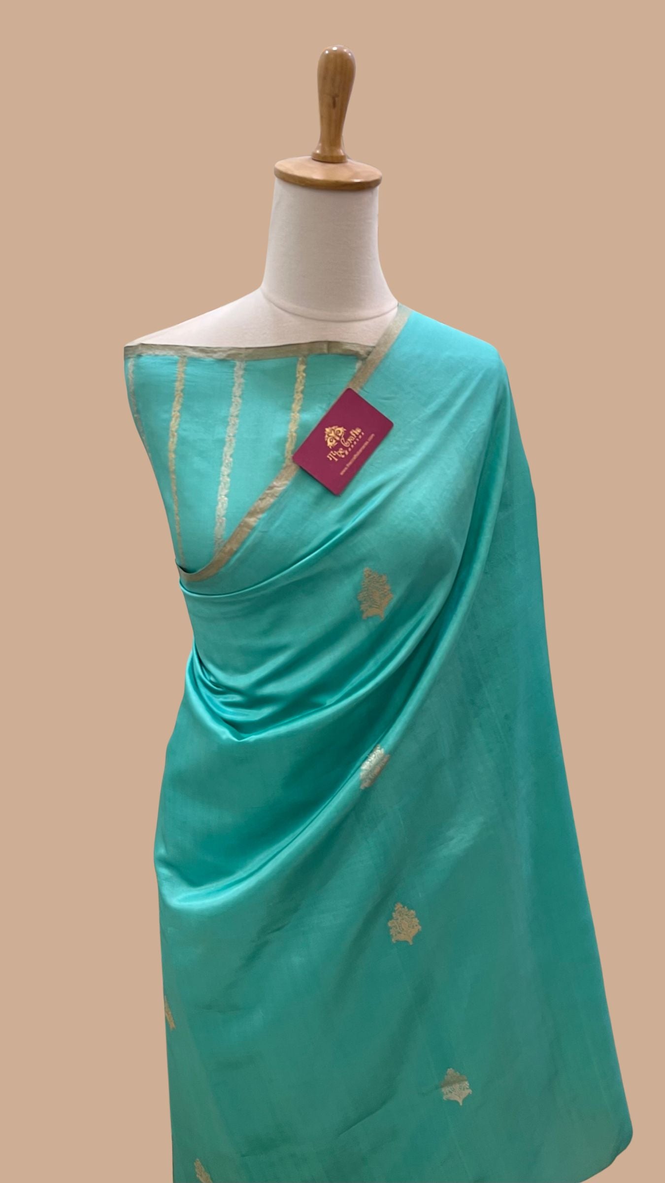 Pure  Mango Silk Handloom Banarasi Saree