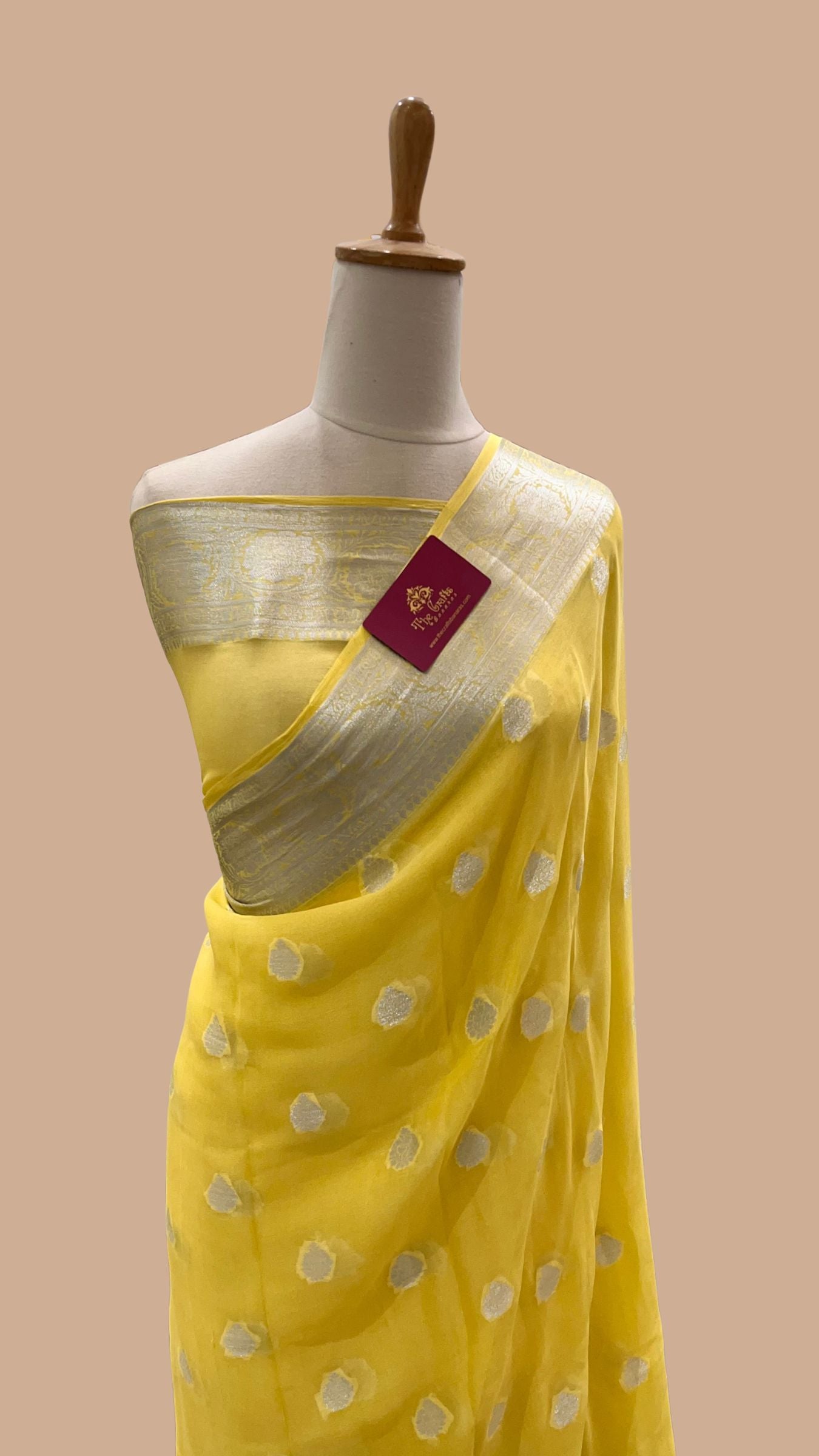 Pure Khaddi Chiffon Banarasi Saree